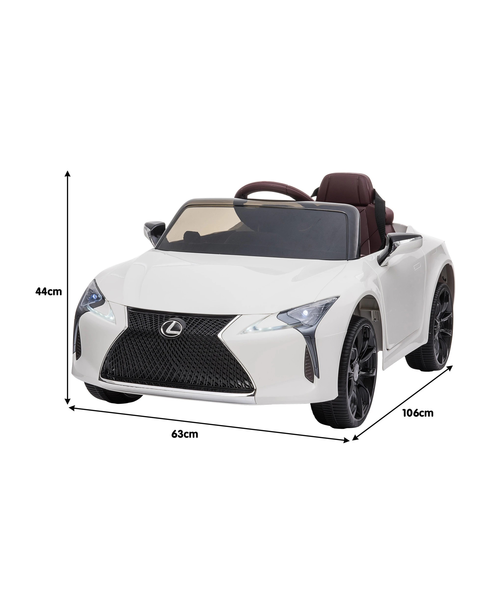 10 Kahuna Licensed Lexus LC 500 Kids Electric Ride On Car - White, 10 of 10