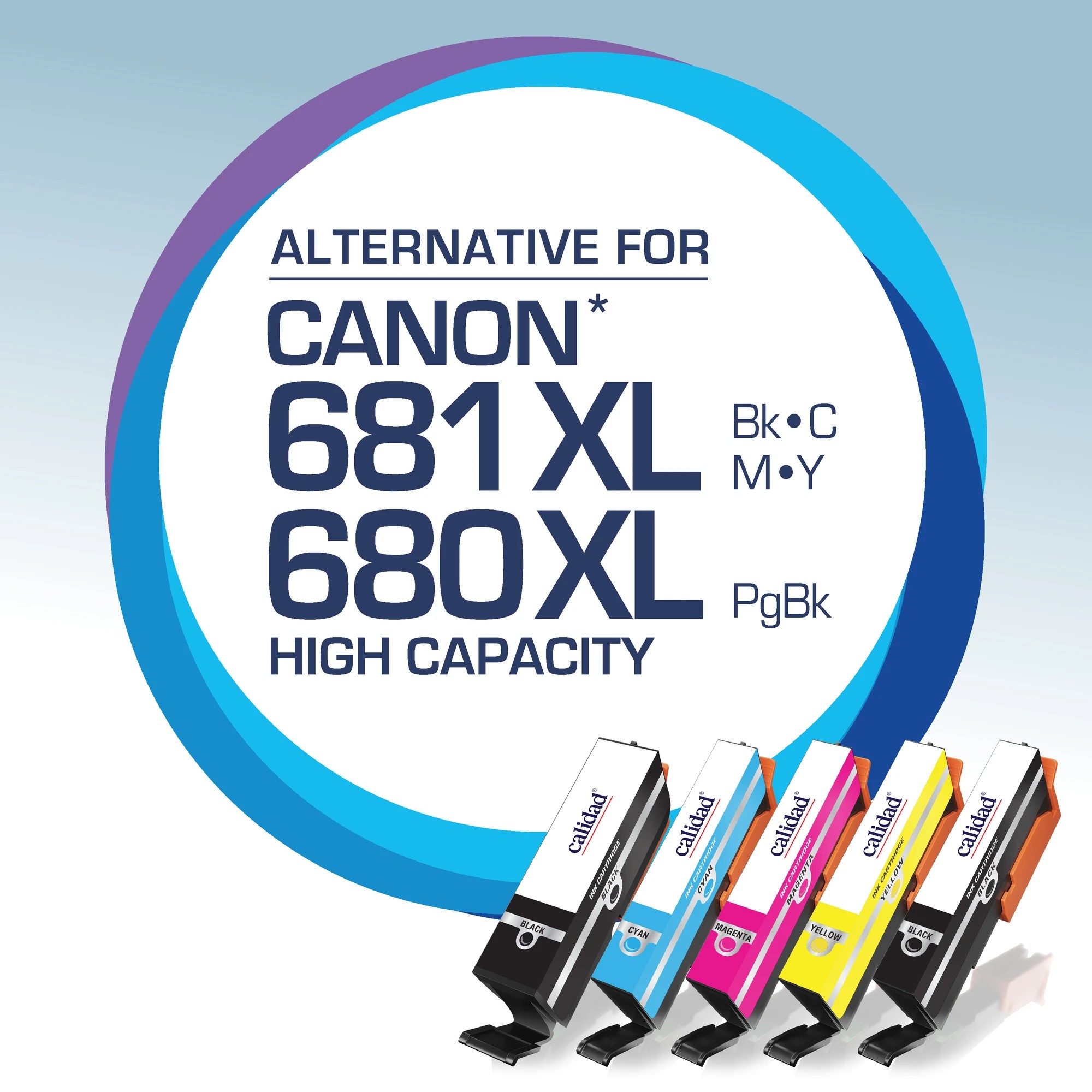 2 5 Pack Calidad High Capacity VPH 965 Ink Cartridges, 2 of 7