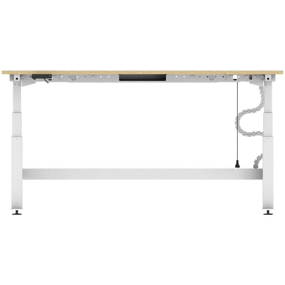 5 Stilford S2 Electric Desk 1500mm White/Oak with Cable Tray Desks, Tables and Workstations, 5 of 6