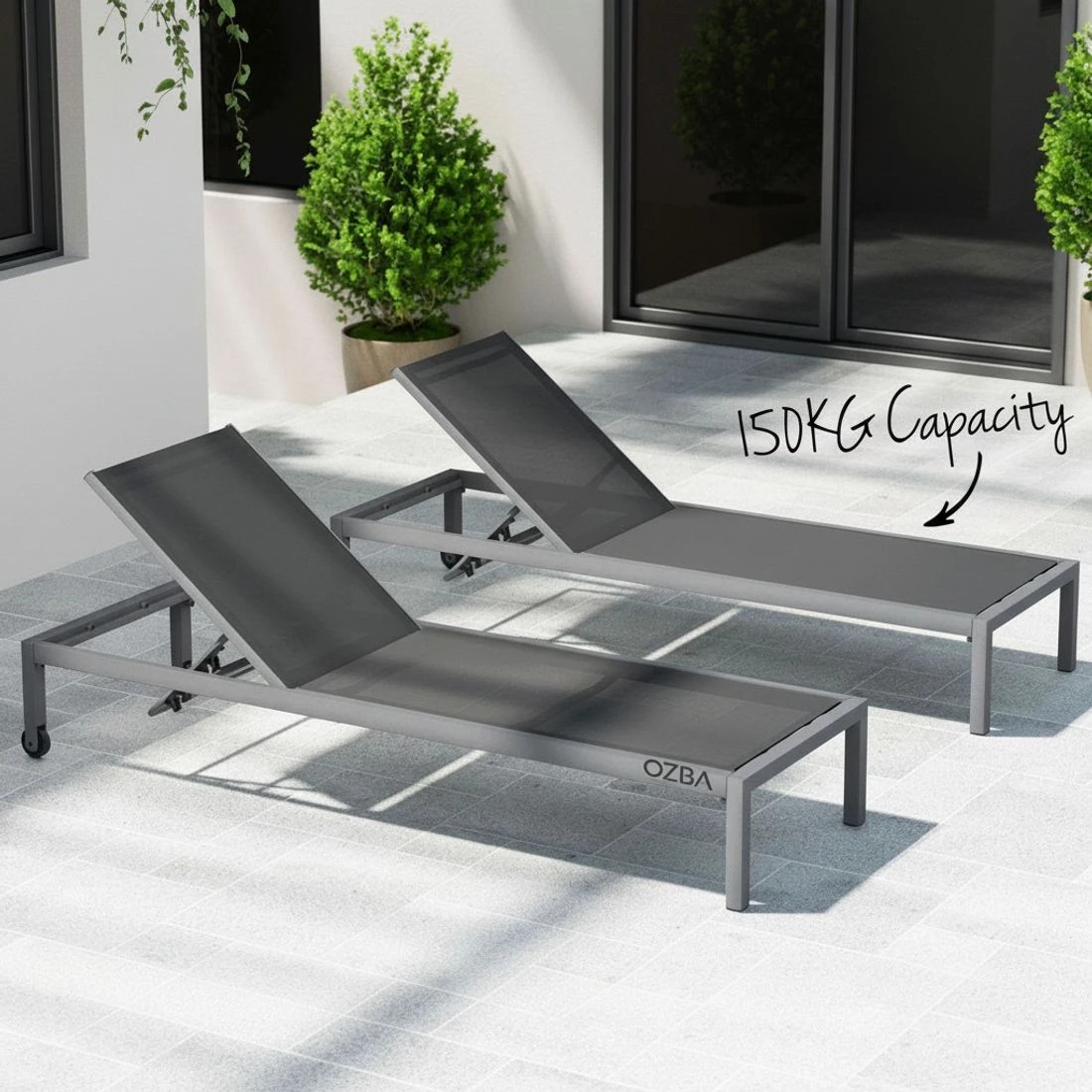 5 Gardeon Sun Lounge Outdoor Lounger - Grey, 5 of 6