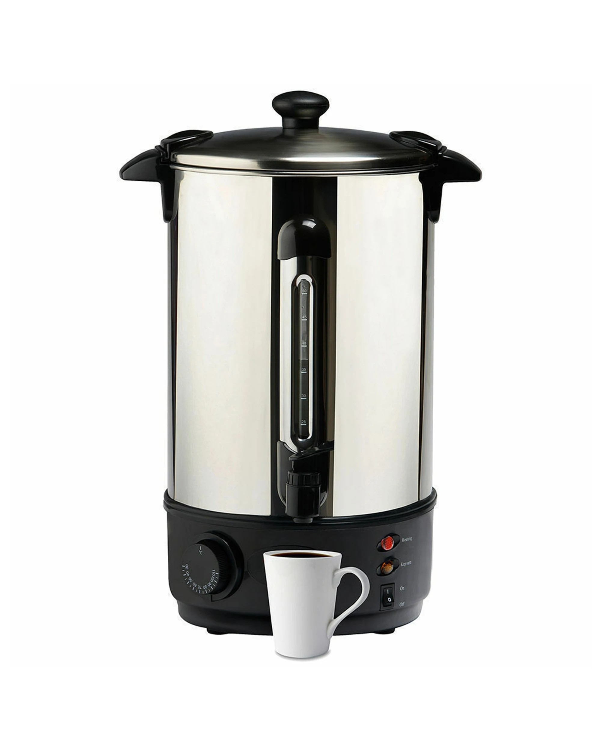 3 10l Litre 40 Cup Electric Stainless Steel Hot Water Boiler Warmer Heater Urn Tap
 - Silver, 3 of 3