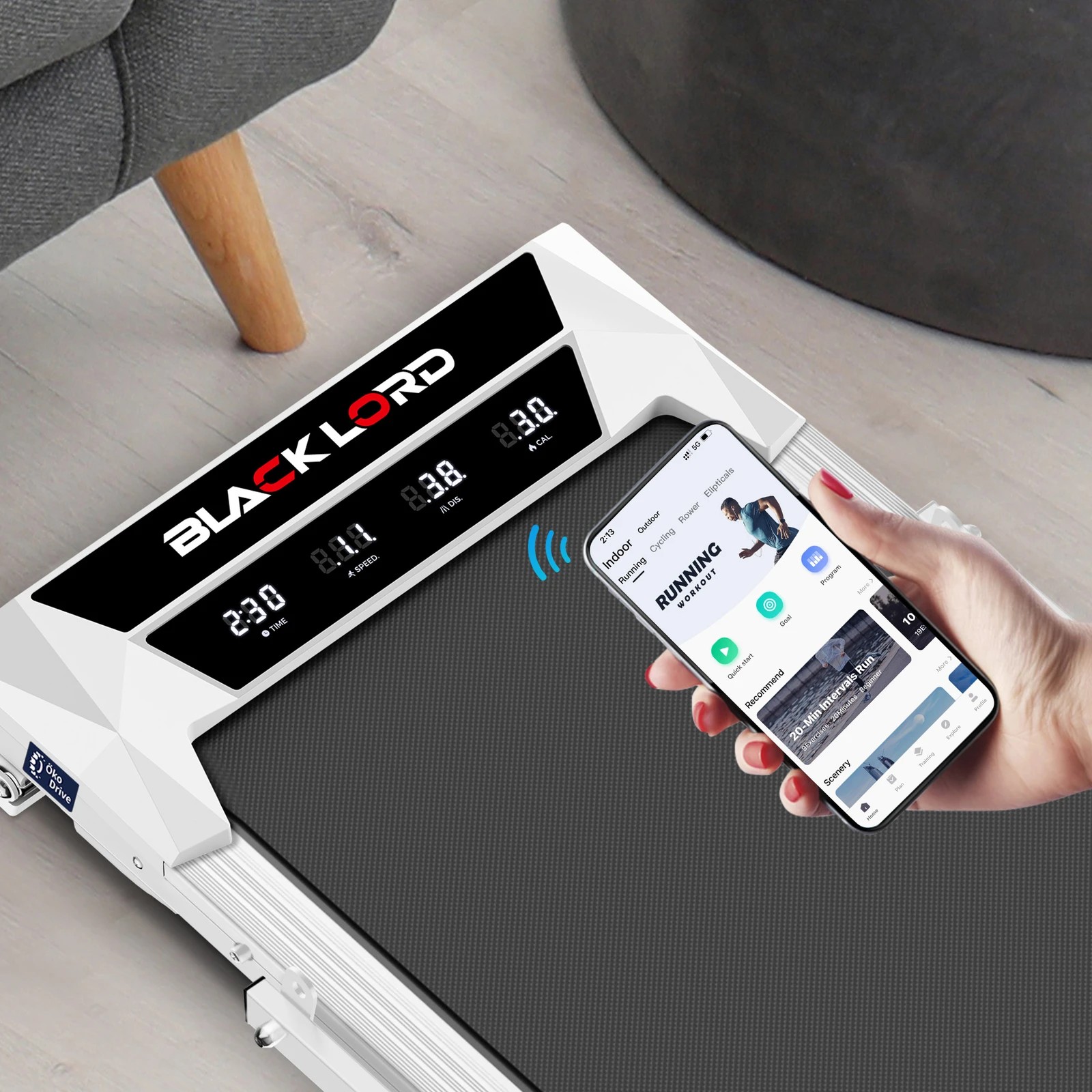 10 Black Lord Treadmill Electric Walking Pad Under Desk Home Incline Foldable - White, 10 of 10