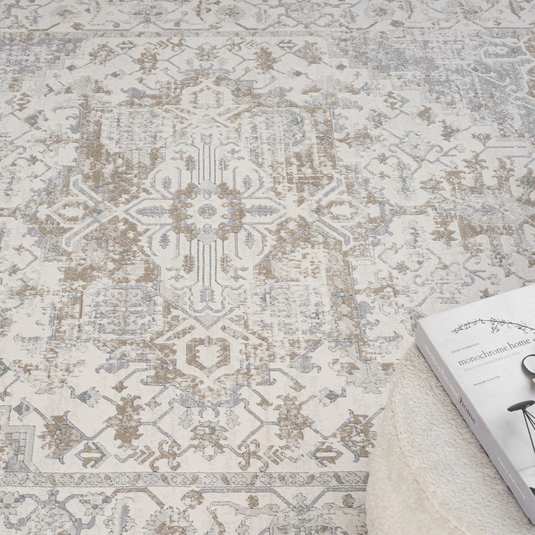 2 La Grace Home Adriano Premium Rug - 160x230cm - Frost, 2 of 10