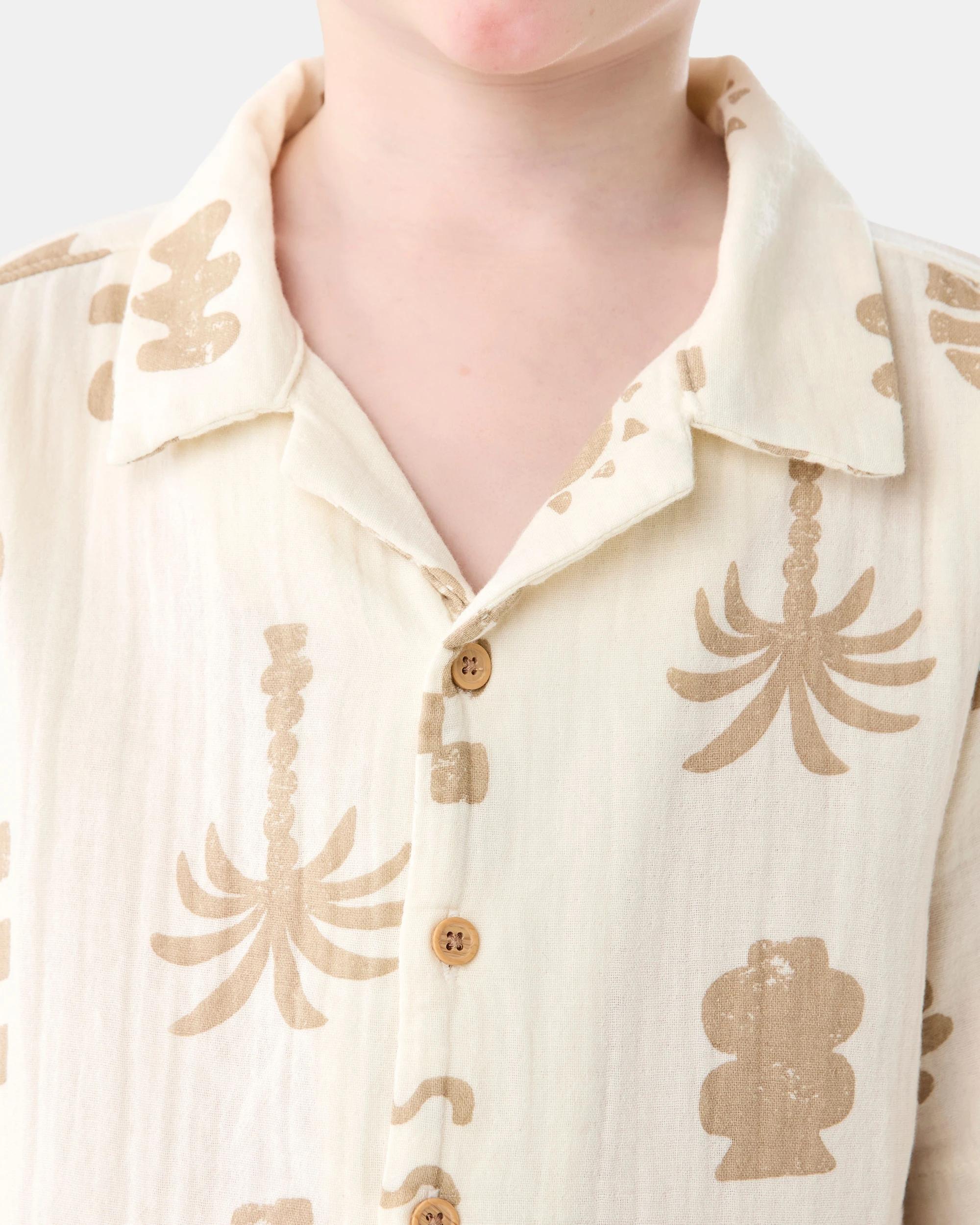 4 Double Cloth Shirt Wht Surf, 4 of 6