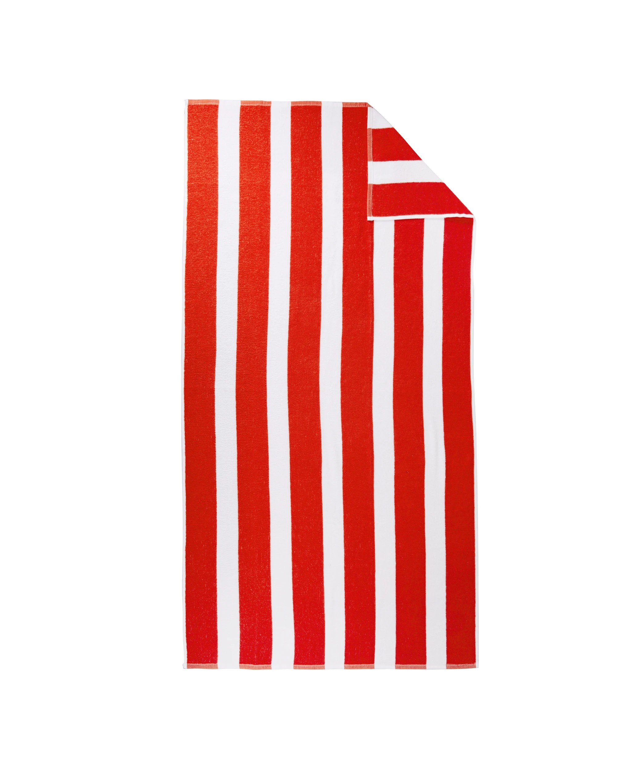 4 Cotton Striped Beach Towel - Red, 4 of 6