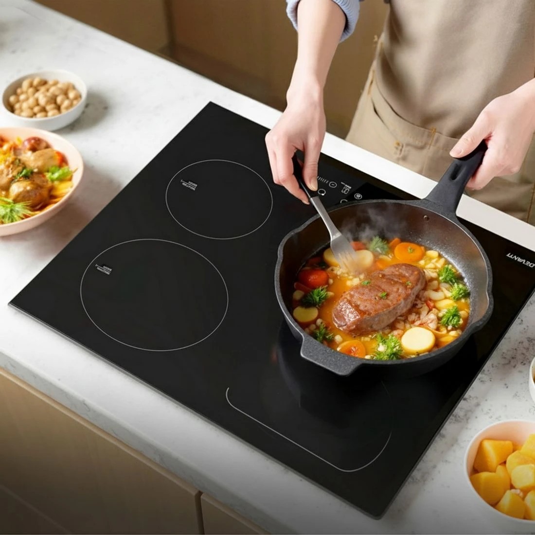 7 Devanti Induction Cooktop 60cm Electric Cooker - Black, 7 of 8