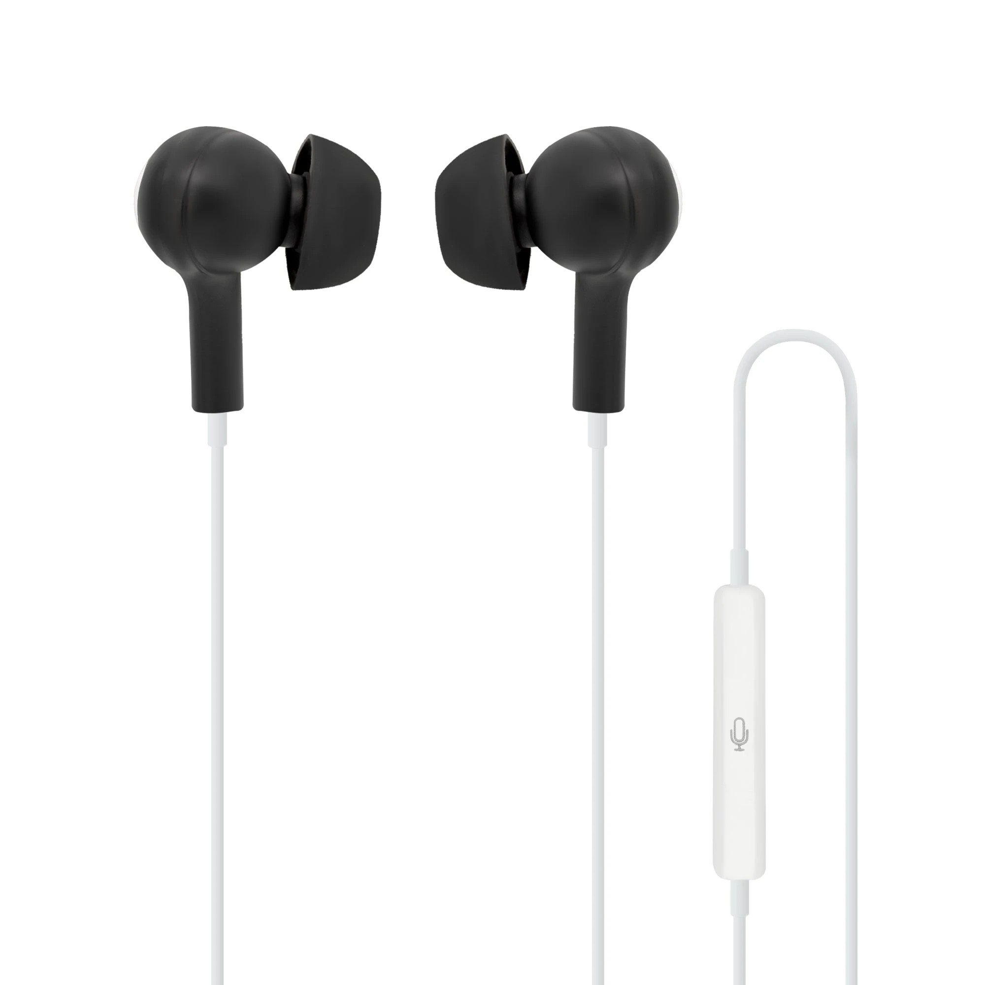2 Moki Type-C Earphones with Mic and In-Line Controls - Black/White - Multi, 2 of 3