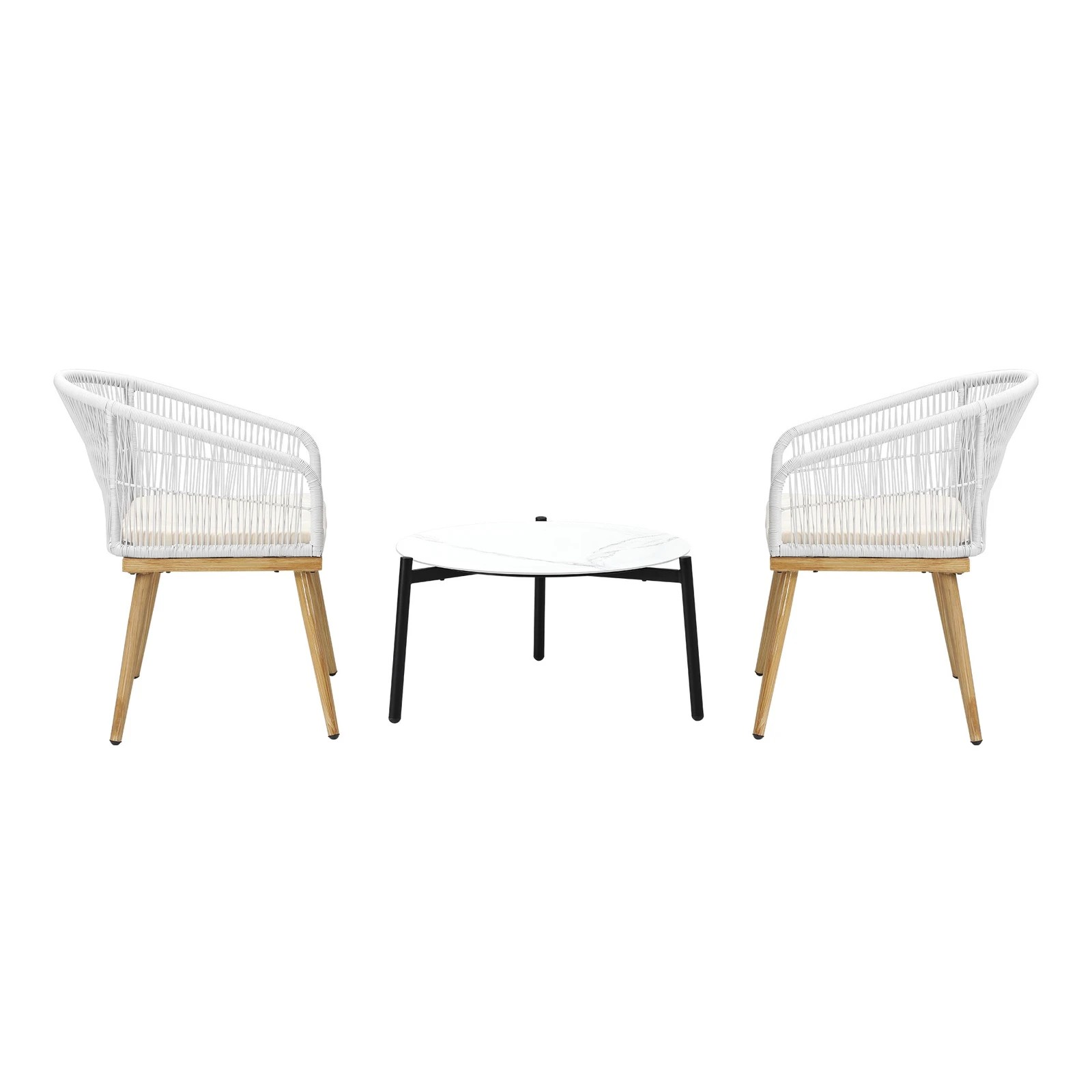 6 Livsip 3 Piece Outdoor Patio Setting Bistro Set Lounge Furniture Sets 70cm Table
 - Multi, 6 of 9