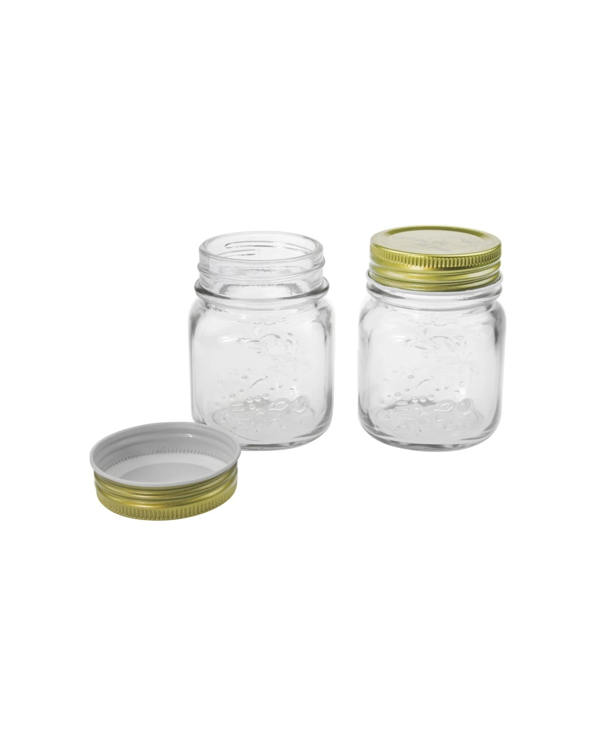 4 18pk Lemon & Lime Roma 200ml/8cm Glass Conserve Jar Container W/ Gold Lid Clear
 - Clear, 4 of 4