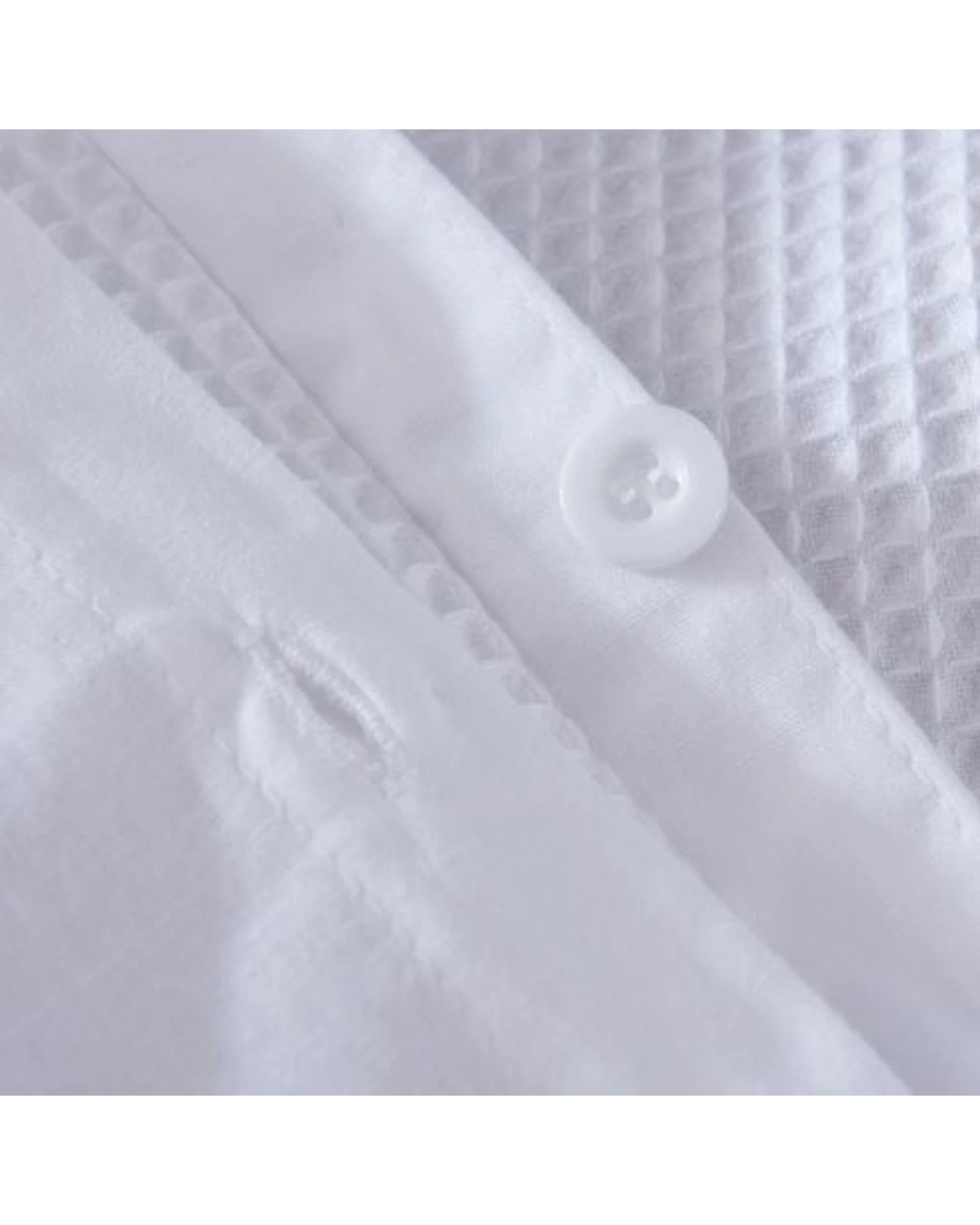 5 Cotton More 100% Premium Cotton Waffle Quilt Cover Set Single - White, 5 of 5