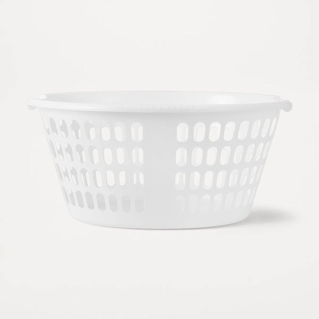 1 Oval Laundry Basket - White, 1 of 4