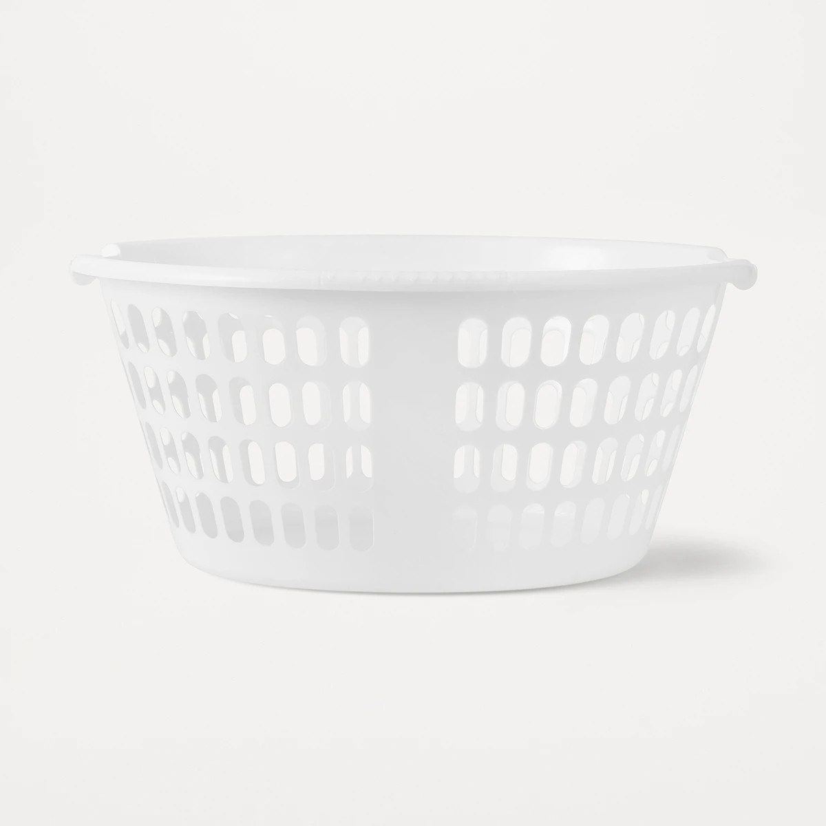 1 Oval Laundry Basket - White, 1 of 4