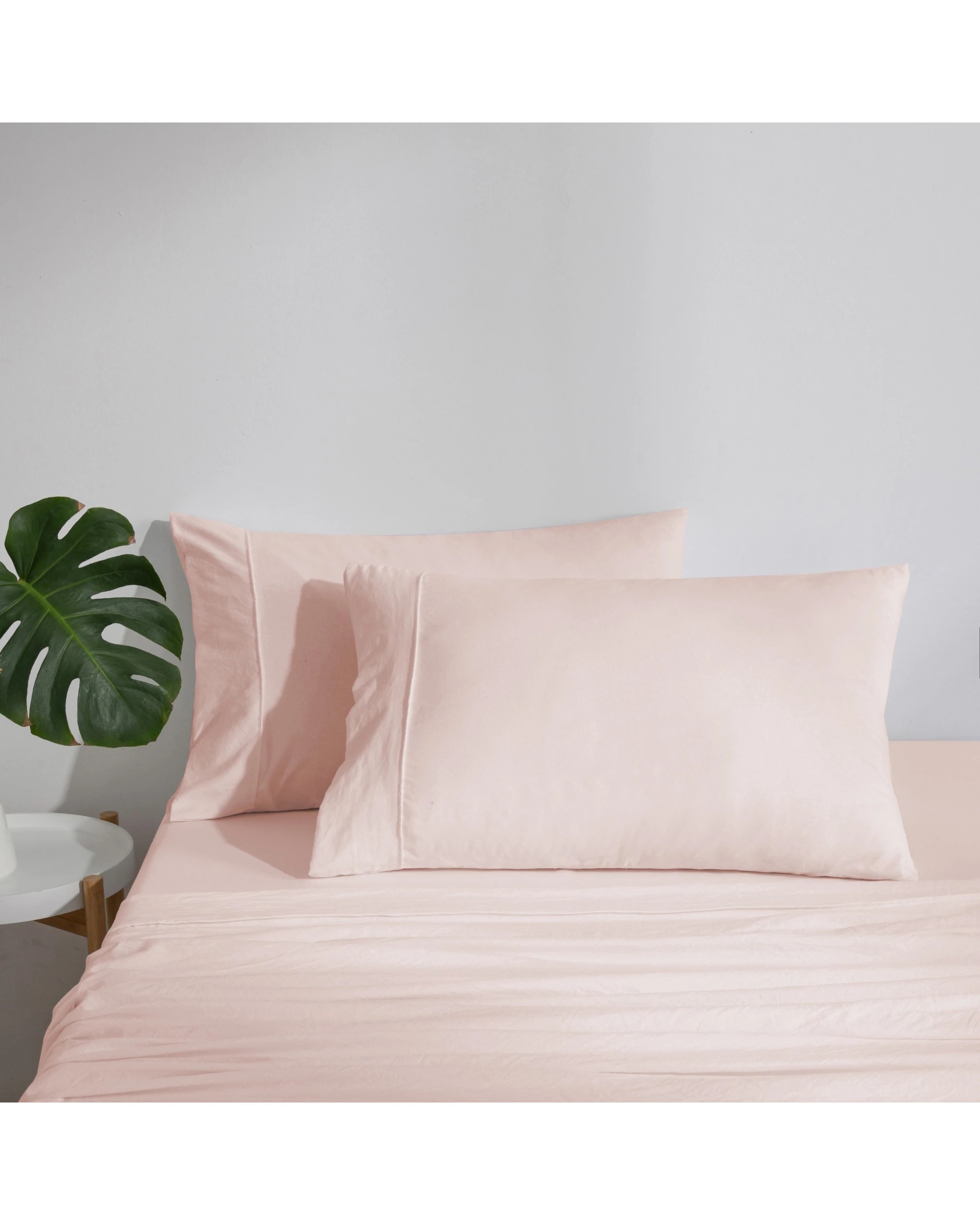 1 Dreamaker Superfine Washed Microfibre Standard Pillowcase Twin Pack - Blush Pink, 1 of 6