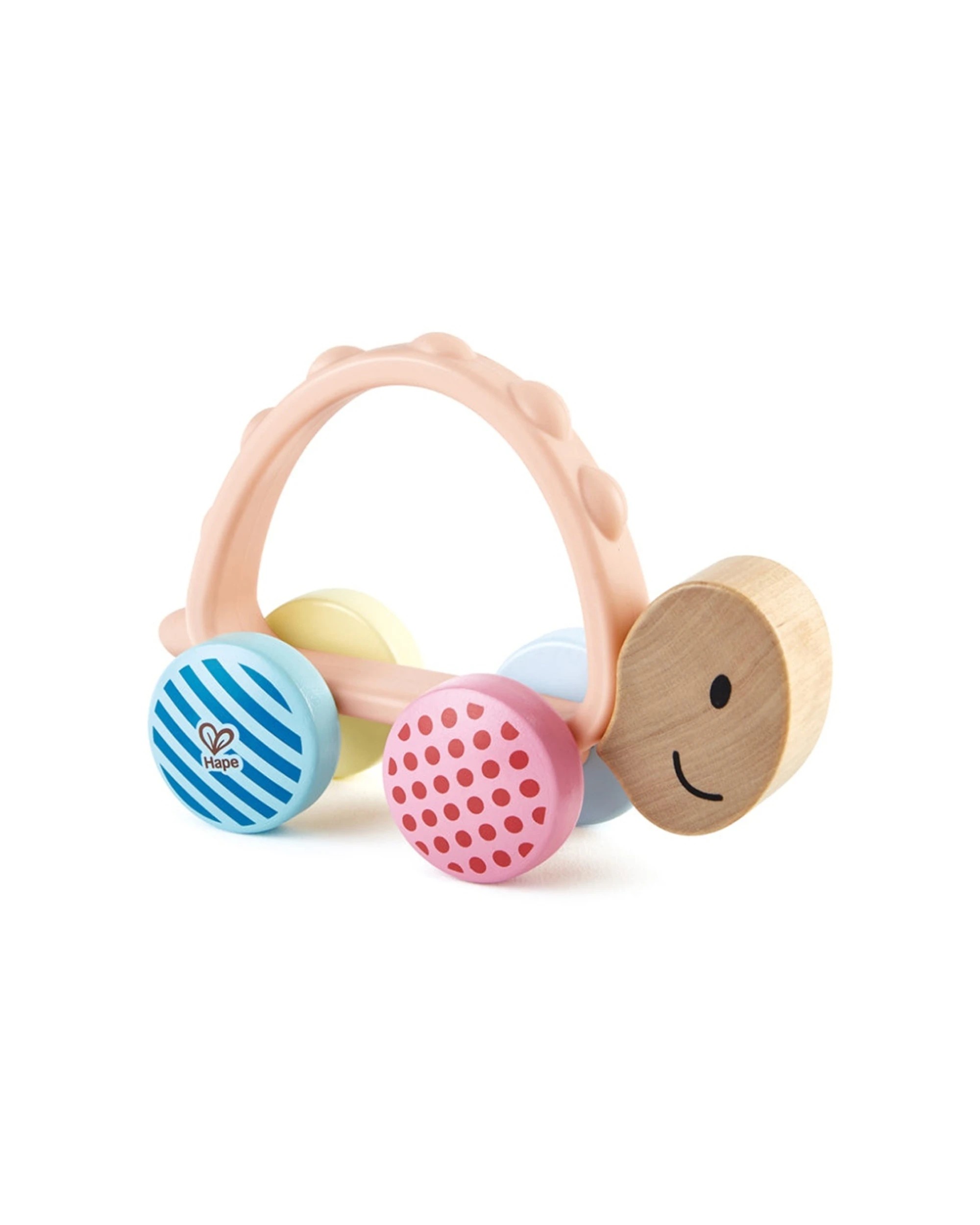 1 Hape Turbo Turtle FSC Silicone Baby Rattle Toy Kids Safe Teething Toy Silicone Material - Multi, 1 of 3