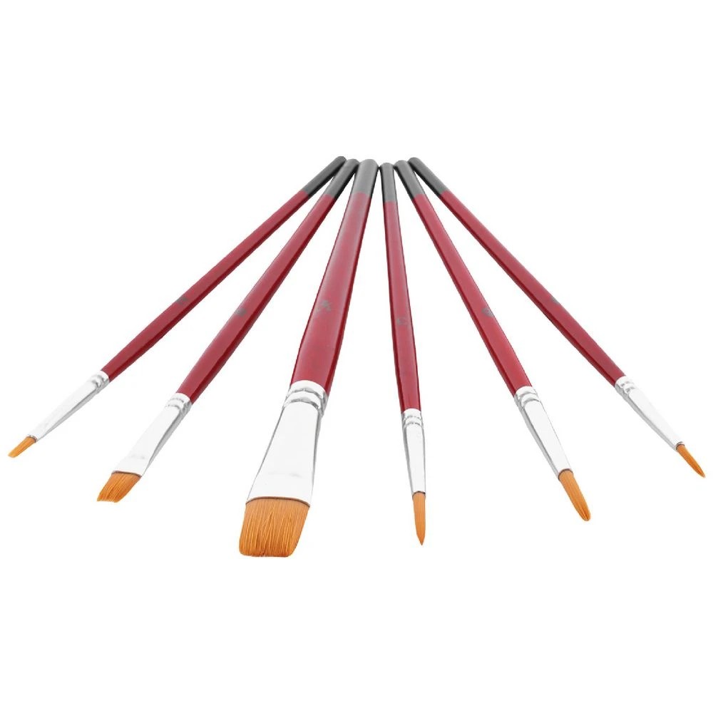 3 Born Taklon Paintbrush Large Flat 6 Pack, 3 of 4