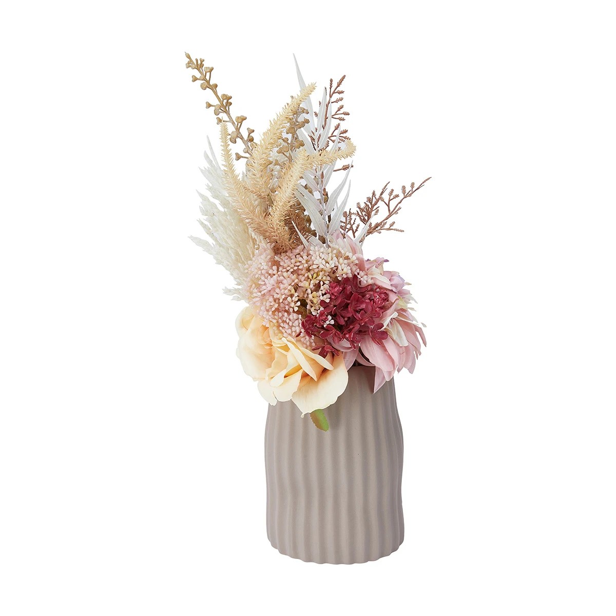 2 Artificial Flowers in Linear Vase, 2 of 6