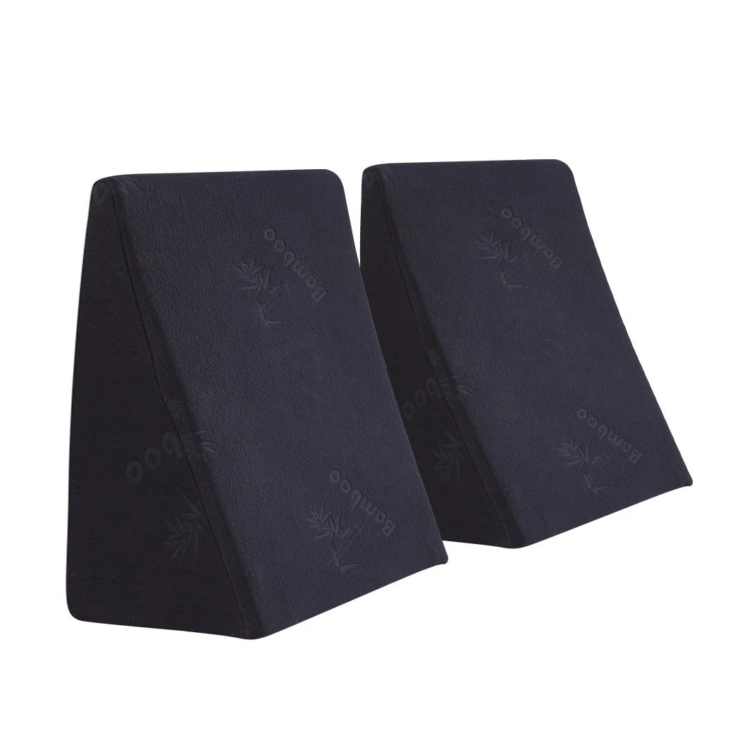 1 Dreamz Cool Gel Memory Foam Bed Wedge Pillow Cushion Neck Back Support Sleep With Cover, 1 of 10