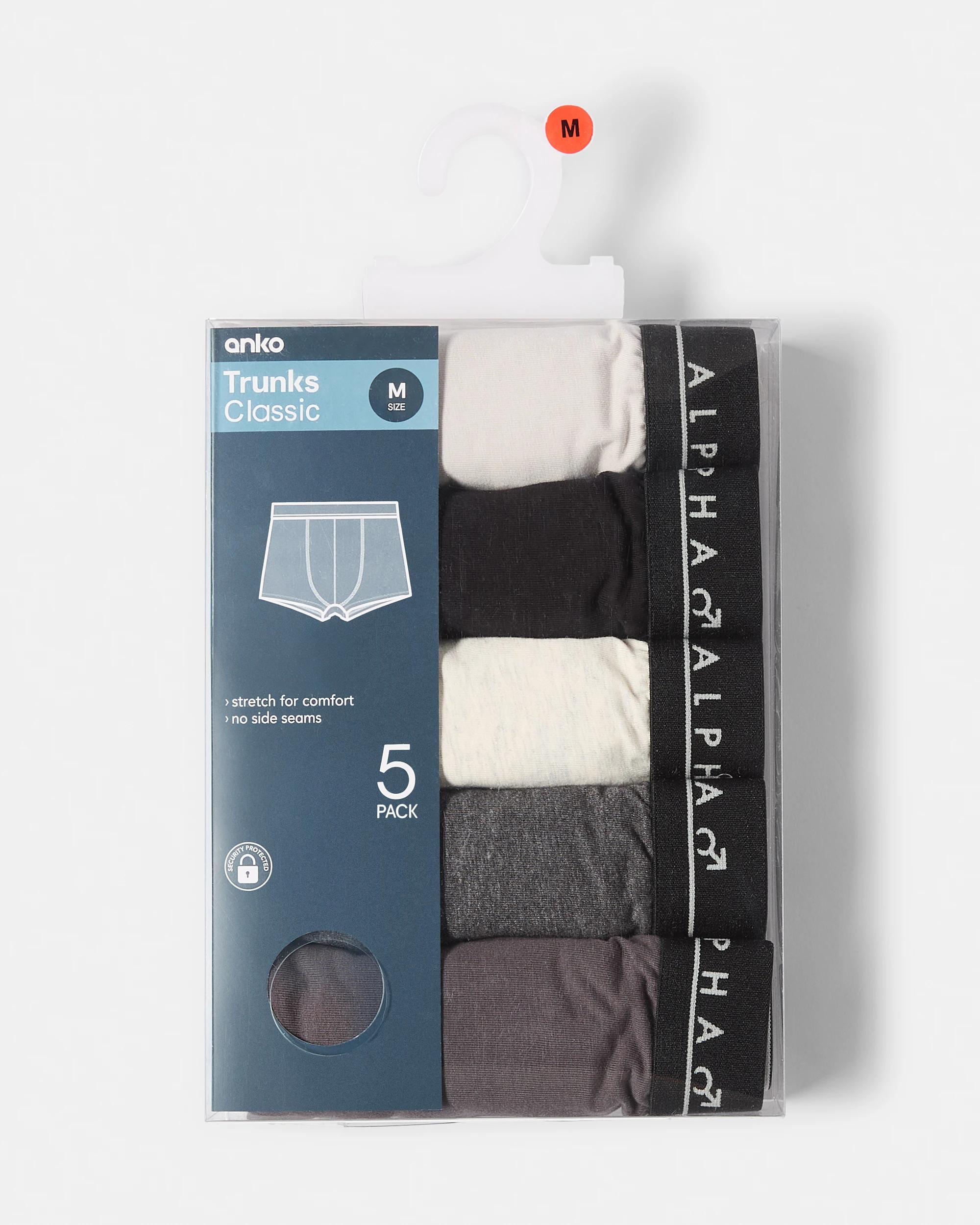 10 5 Pack Plain Trunks Multi Blk, 10 of 10