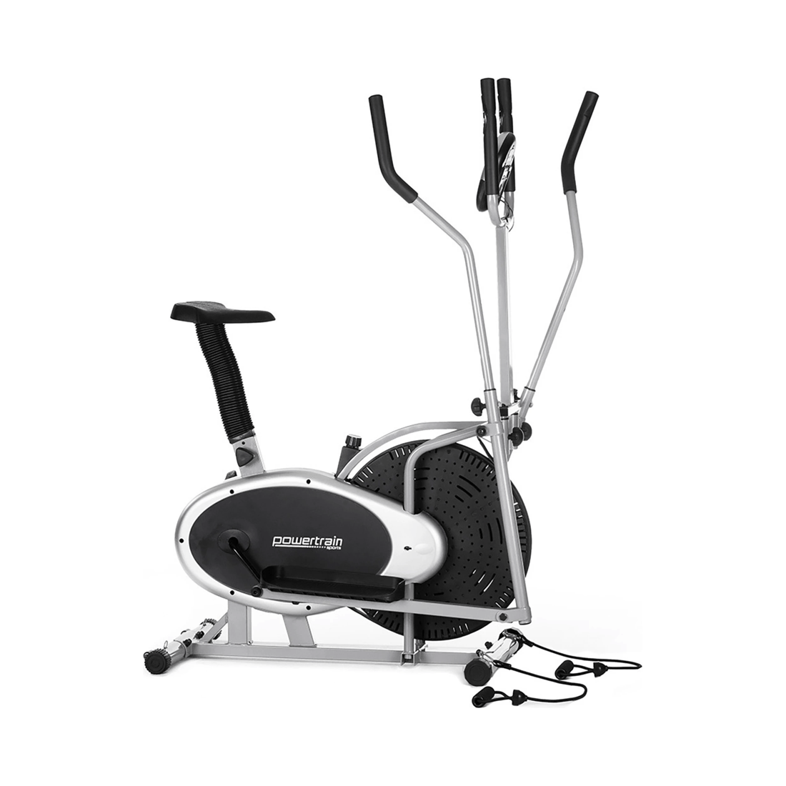 1 Powertrain 3-in-1 Elliptical Cross Trainer Exercise Bike Resistance Bands Cardio, 1 of 10