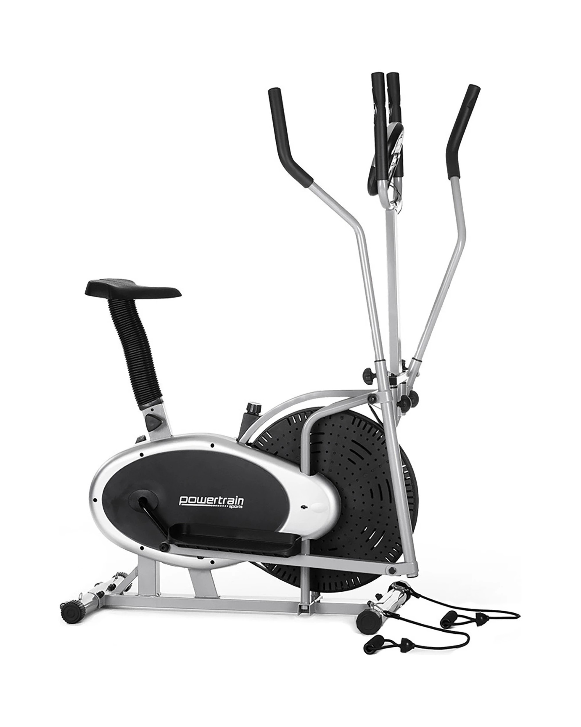 1 Powertrain 3-in-1 Elliptical Cross Trainer Exercise Bike Resistance Bands Cardio, 1 of 10