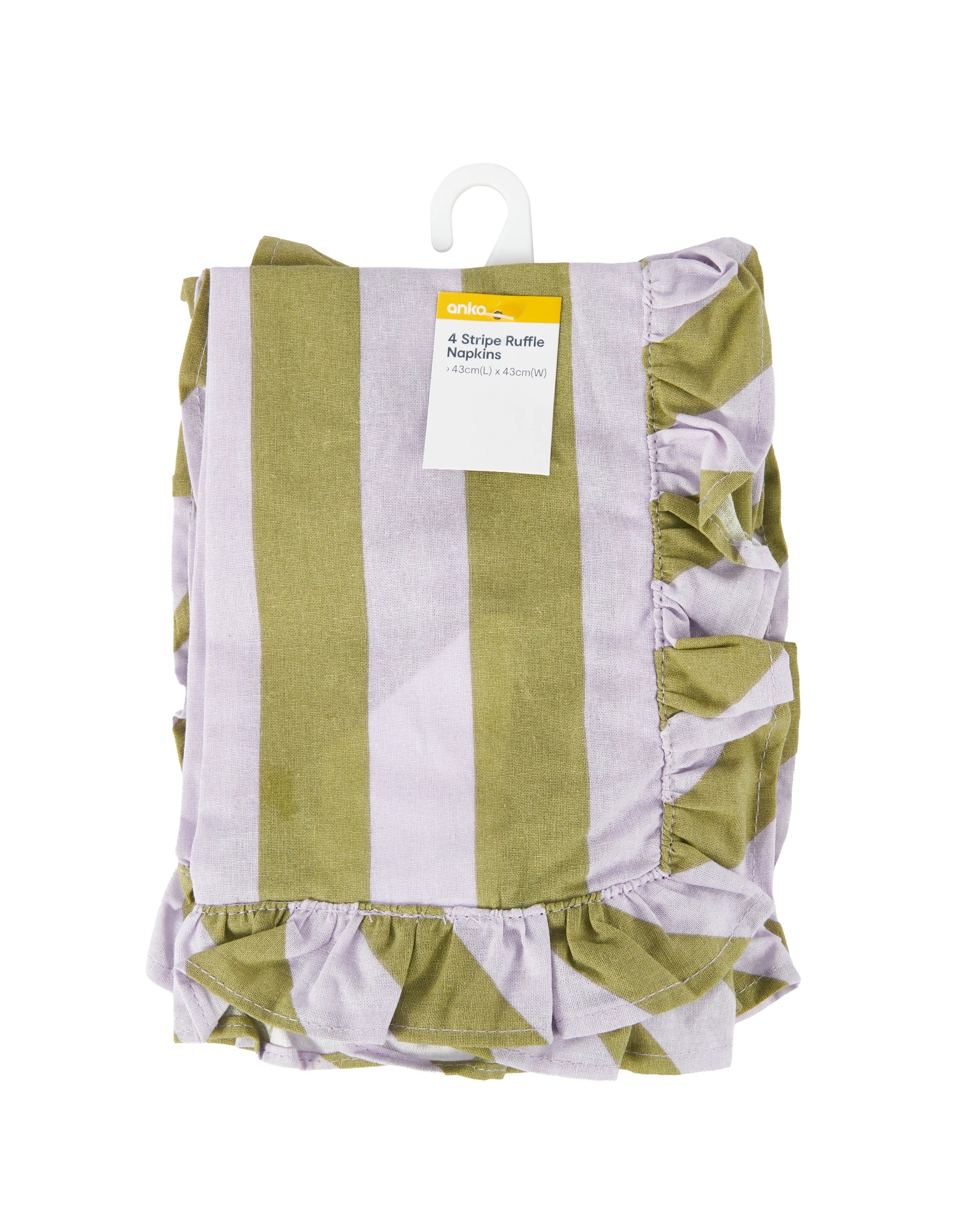 4 4 Pack Stripe Ruffle Napkins, 4 of 4