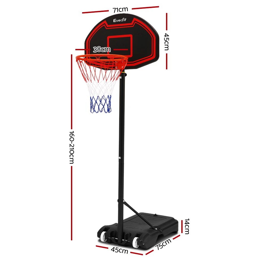 2 Everfit 2.1M Basketball Hoop Stand System Adju Portable Pro Kids - Multi, 2 of 7