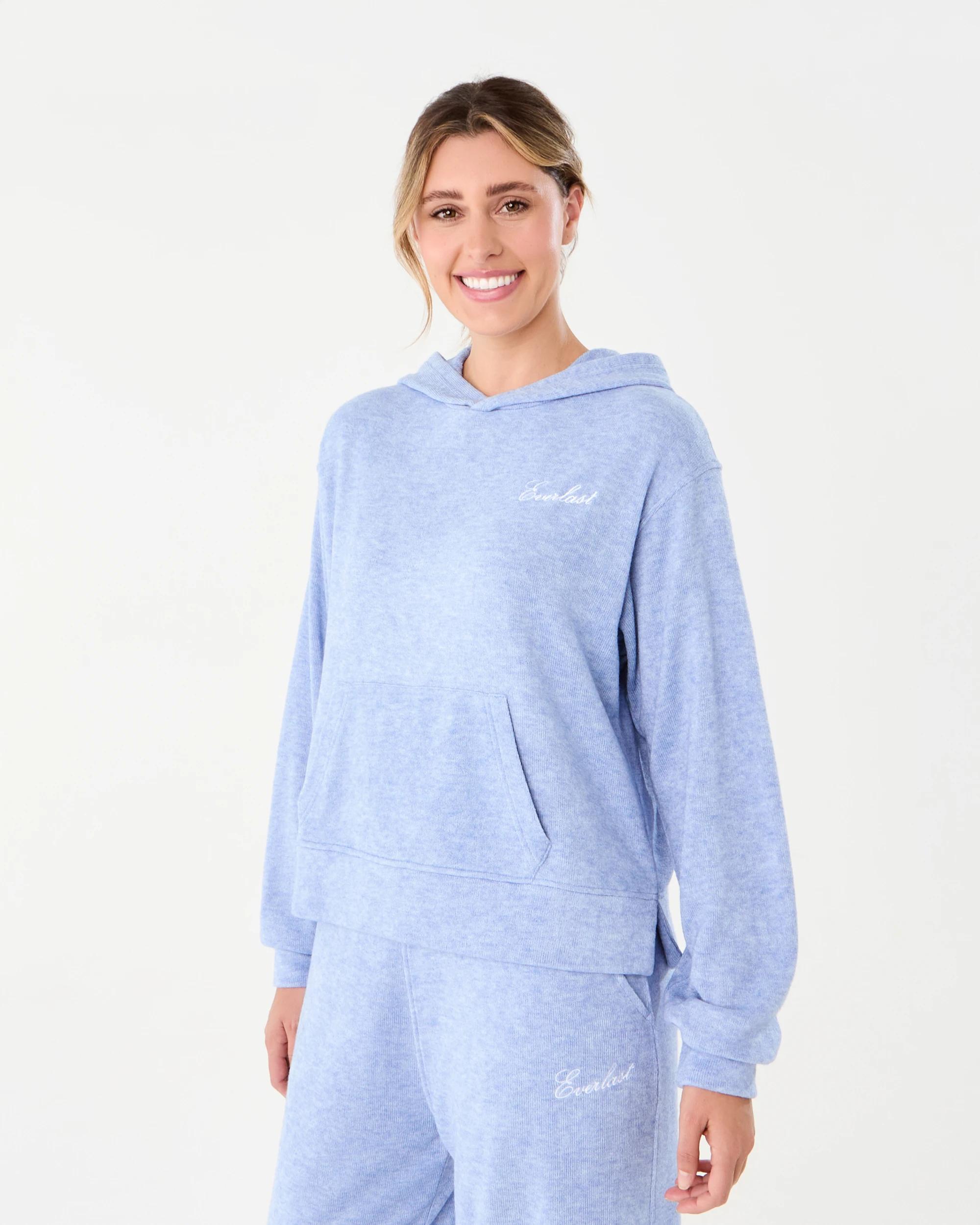 3 Everlast Womens Terry Towelling Hoodie Win Frost, 3 of 8