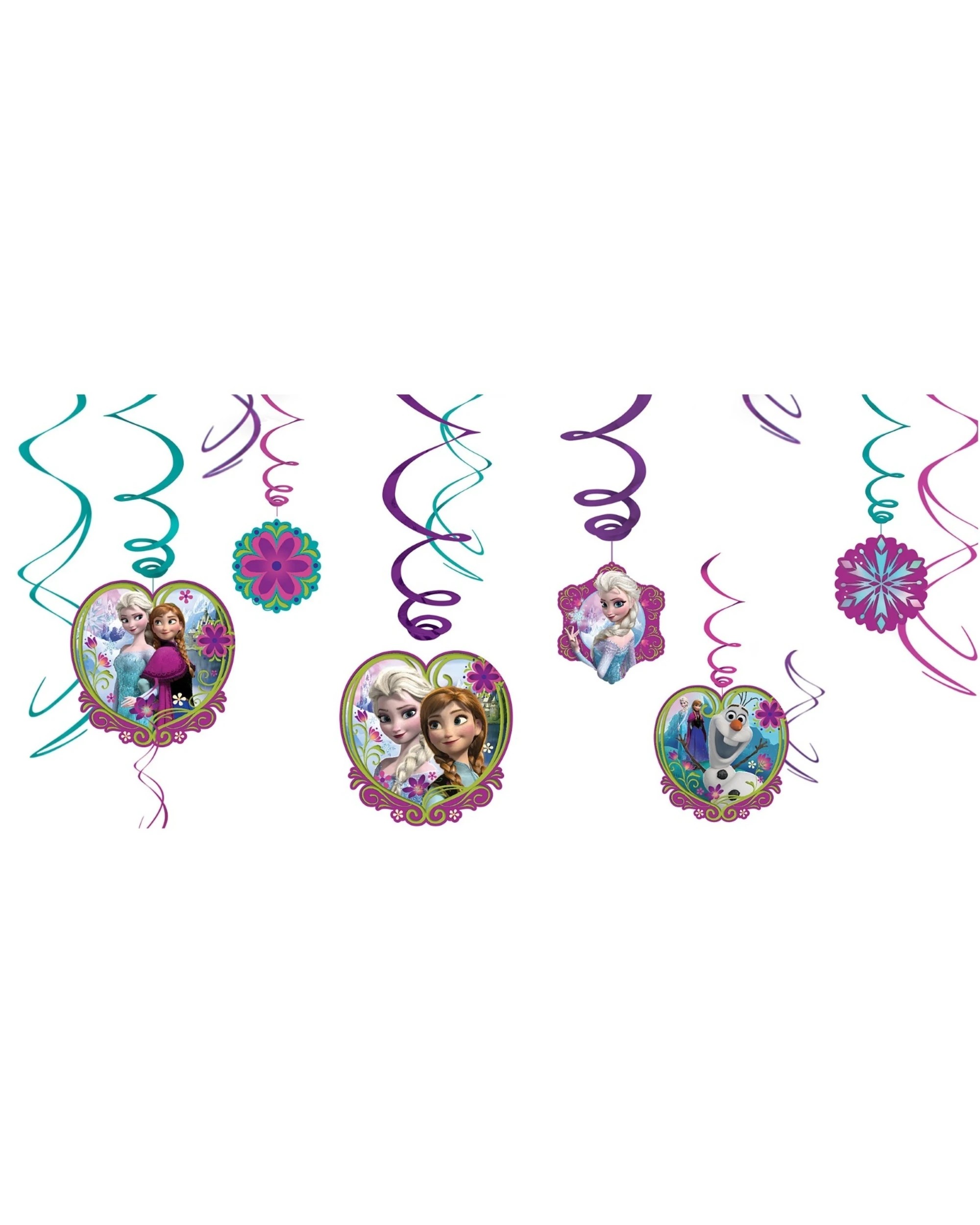 1 Disney Frozen Swirl Decorations Pack of 12, 1 of 1