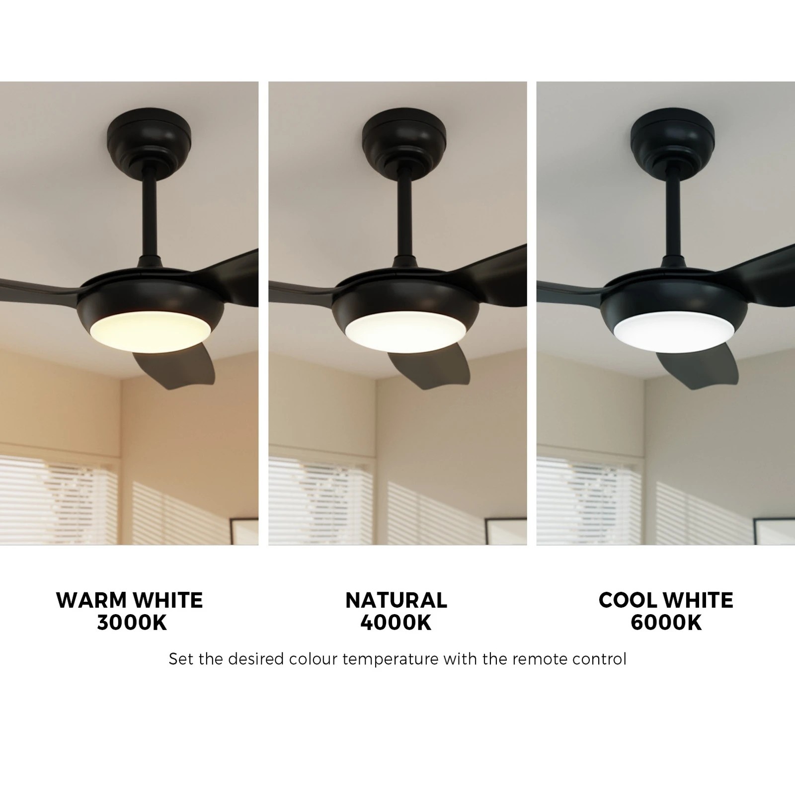 7 Vevare 52" Ceiling Fan DC Motor with LED Light & Remote Control, 7 of 10