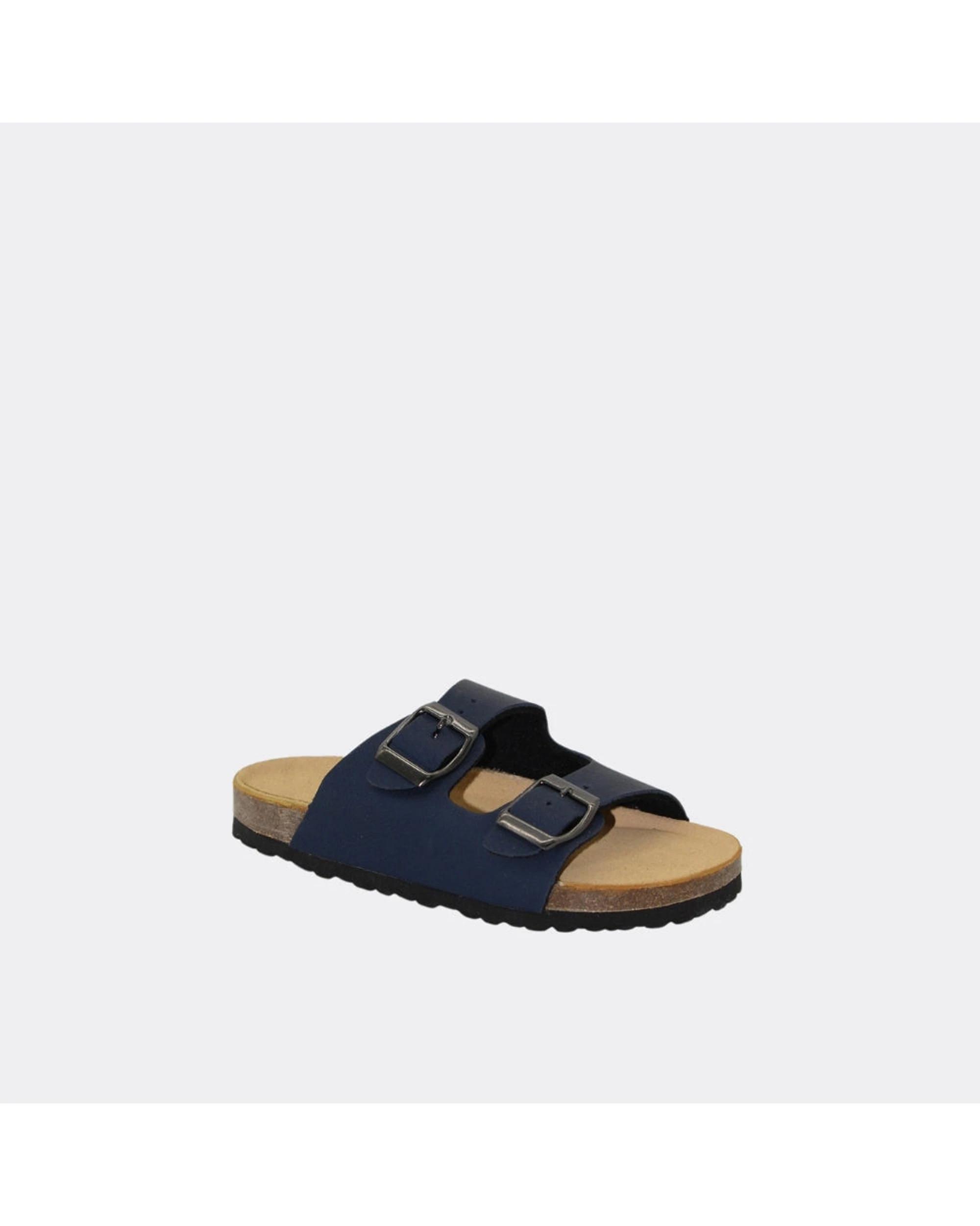 2 Human Shoes Kai Boys Buckle Slip On Sandals Moulded Sole Navy NAVY, 2 of 2