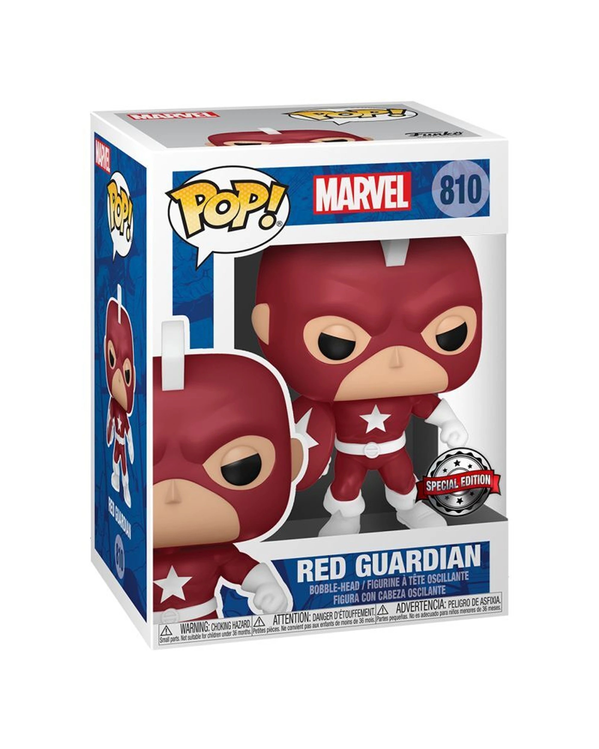 3 Pop Vinyl Figurine Marvel Action Figure Red Guardian Year Of The Shield 10cm - Red, 3 of 3