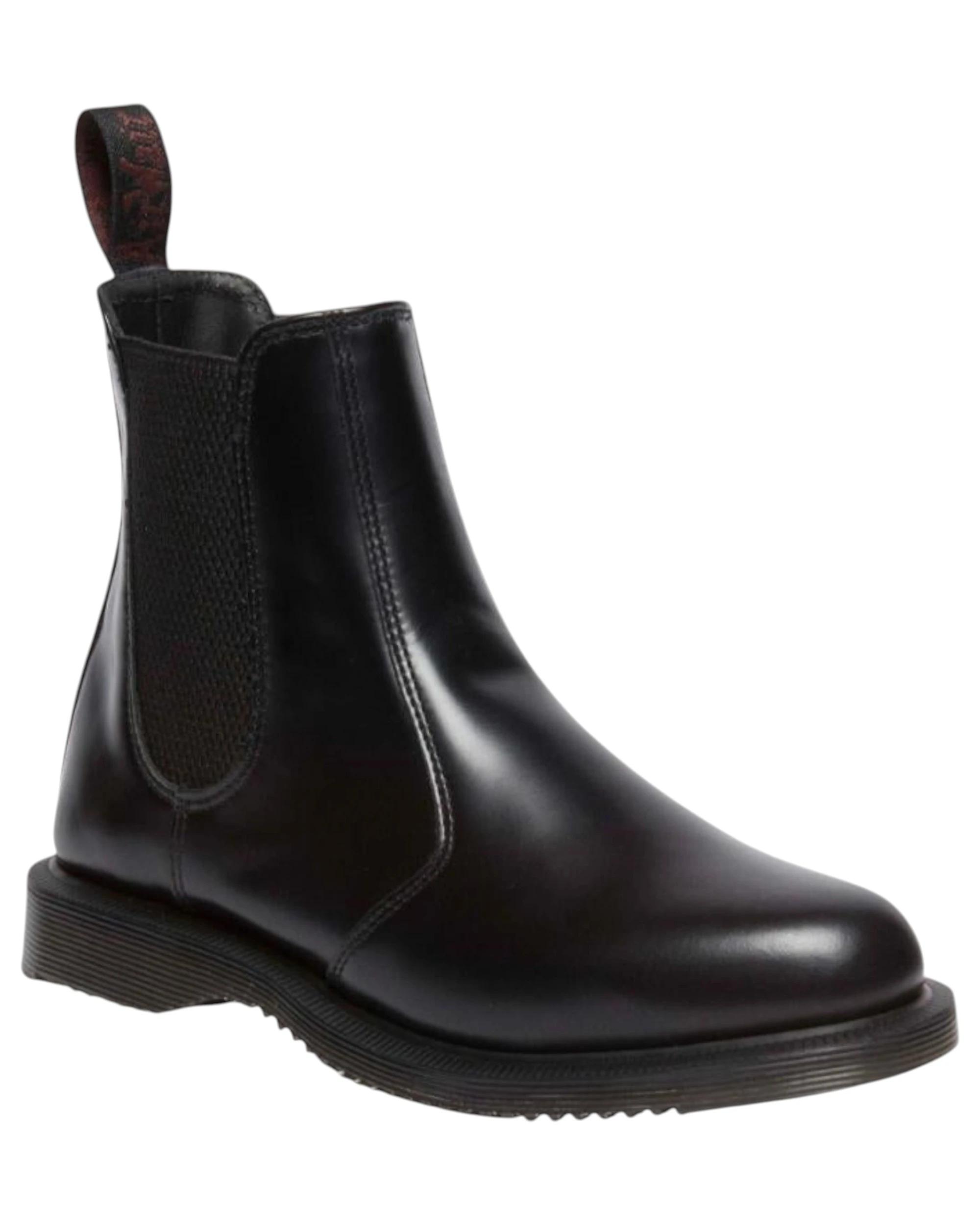 1 Dr. Martens Womens Flora Smooth Chelsea Boots BLACK POLISHED SMOOTH, 1 of 9