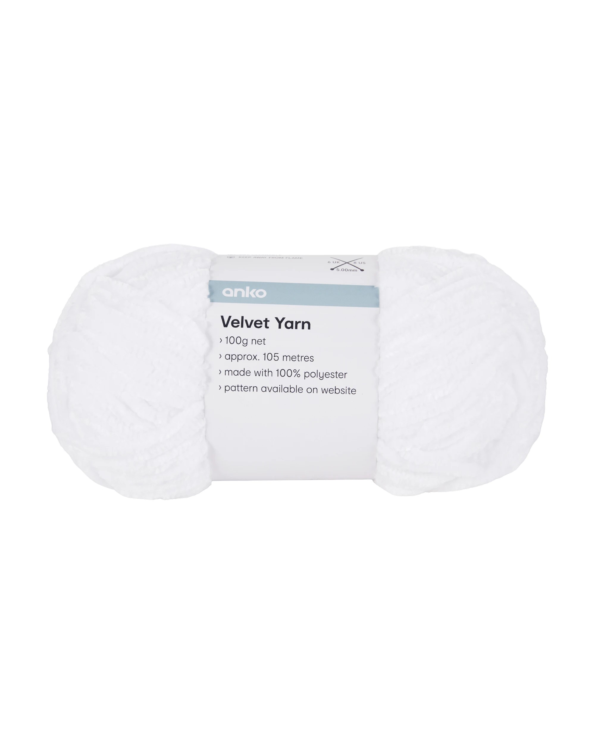 1 Velvet Yarn - White, 1 of 3