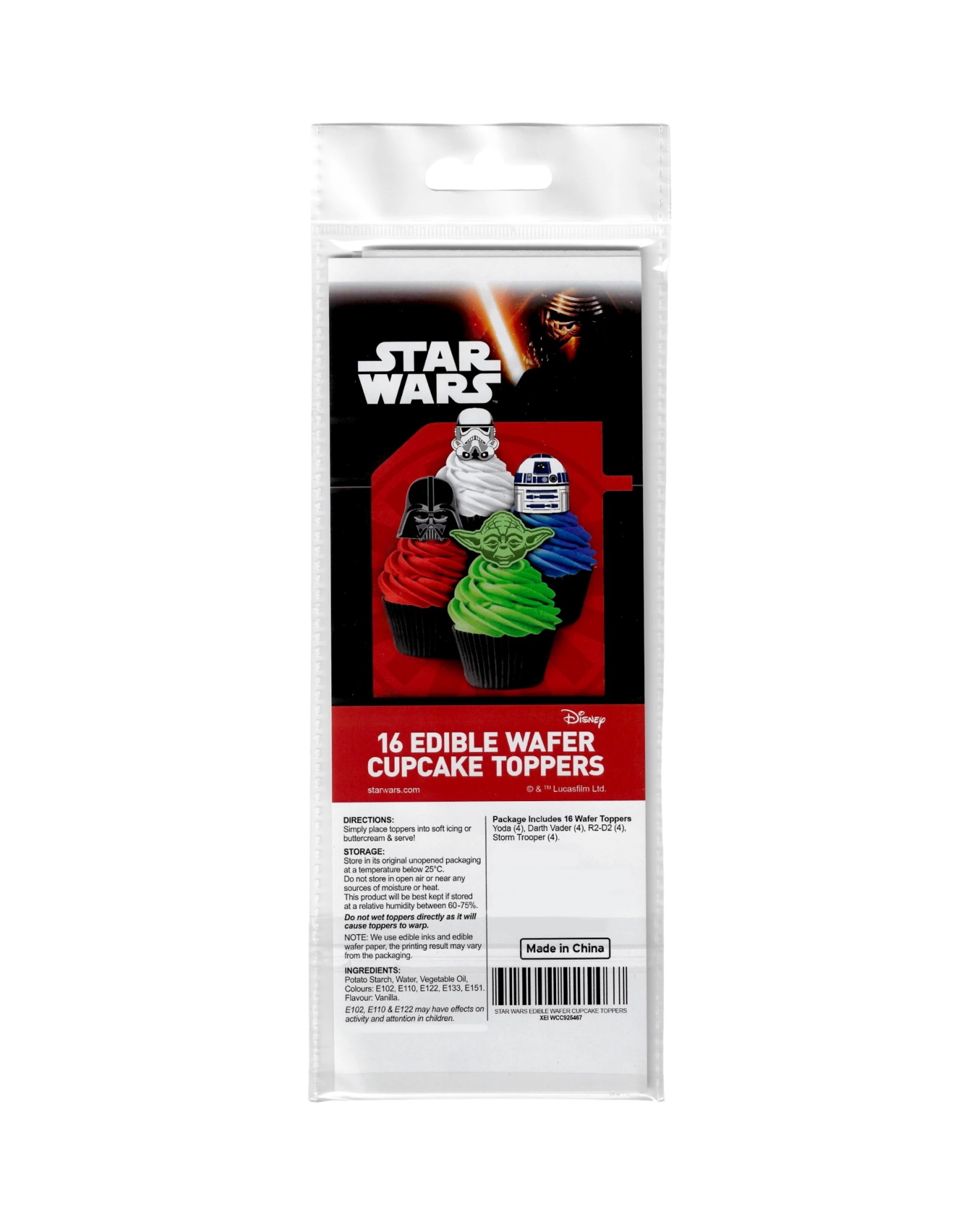 2 Star Wars Star Wars Edible Wafer Cupcake Toppers Pack of 16, 2 of 2
