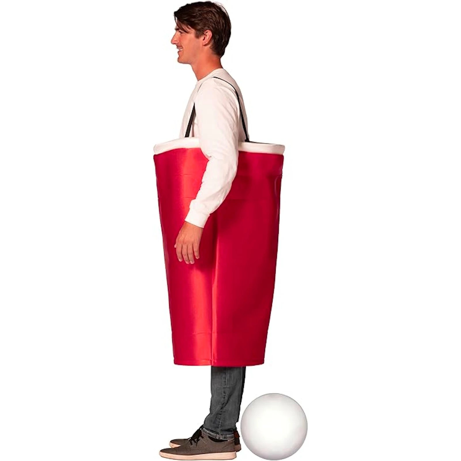 2 Rasta Imposta Beer Pong Cup Adult Costume Standard - One Size - Red, 2 of 4