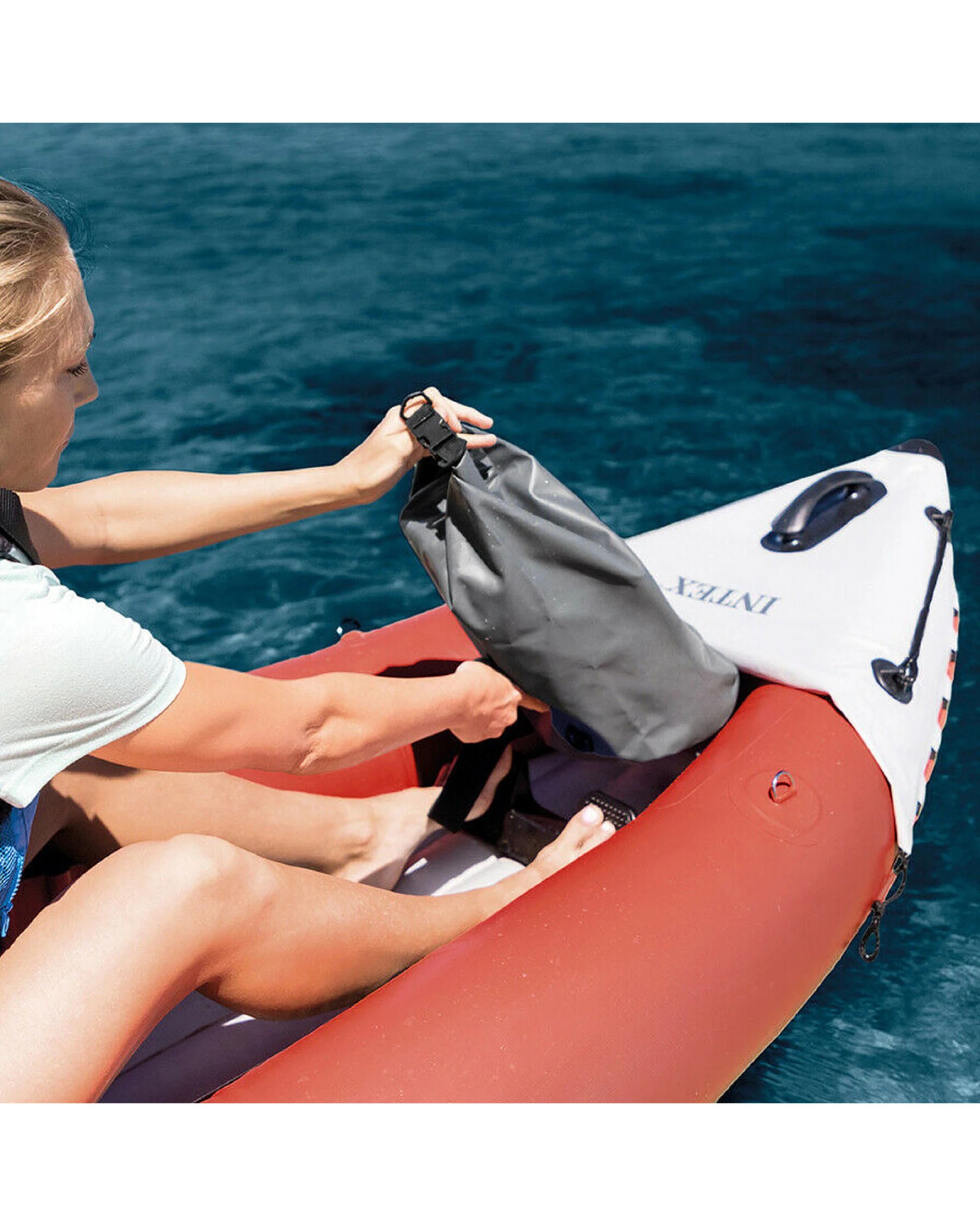 5 Intex Excursion Pro K2 2 Person Inflatable Kayak Canoe - Red, 5 of 9