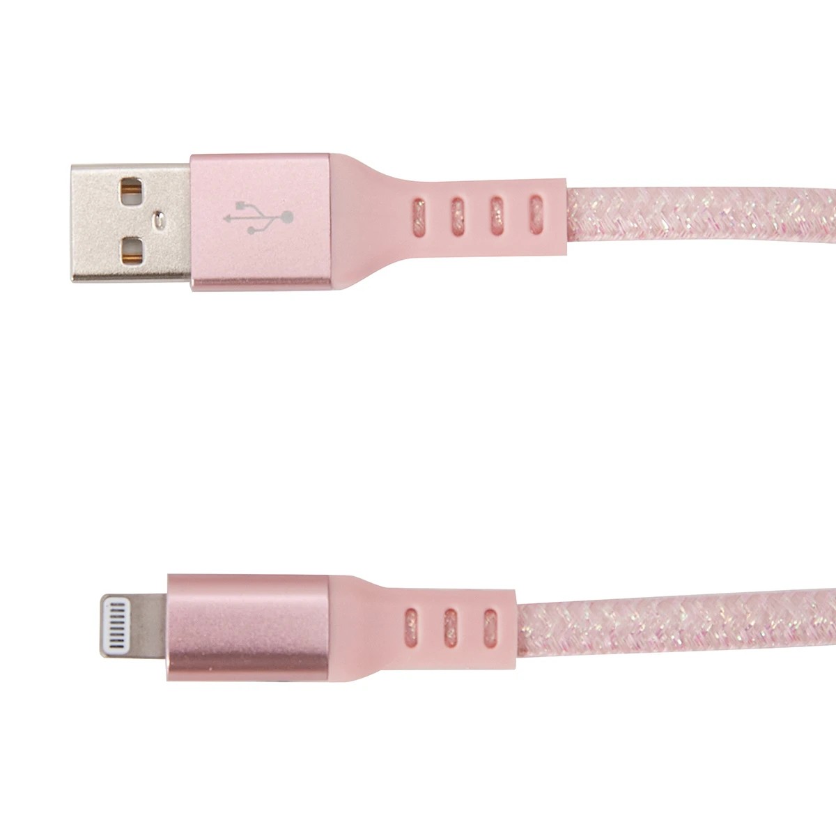 2 USB Lightning Metal Cable 1m - Pink, 2 of 4