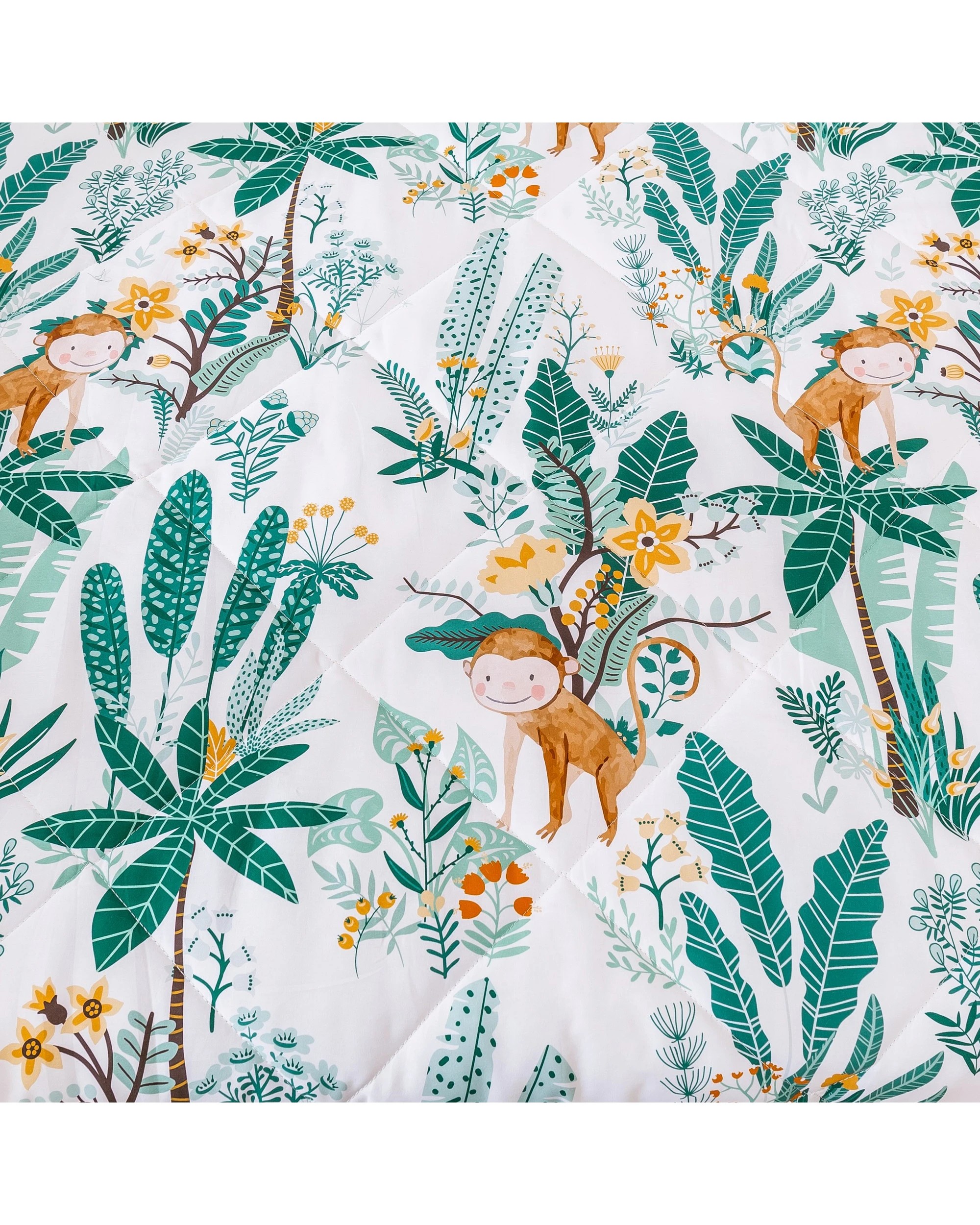 7 Jack & Ava Comforter Set Cheeky Monkey - Single Bed - Animal Print, 7 of 7