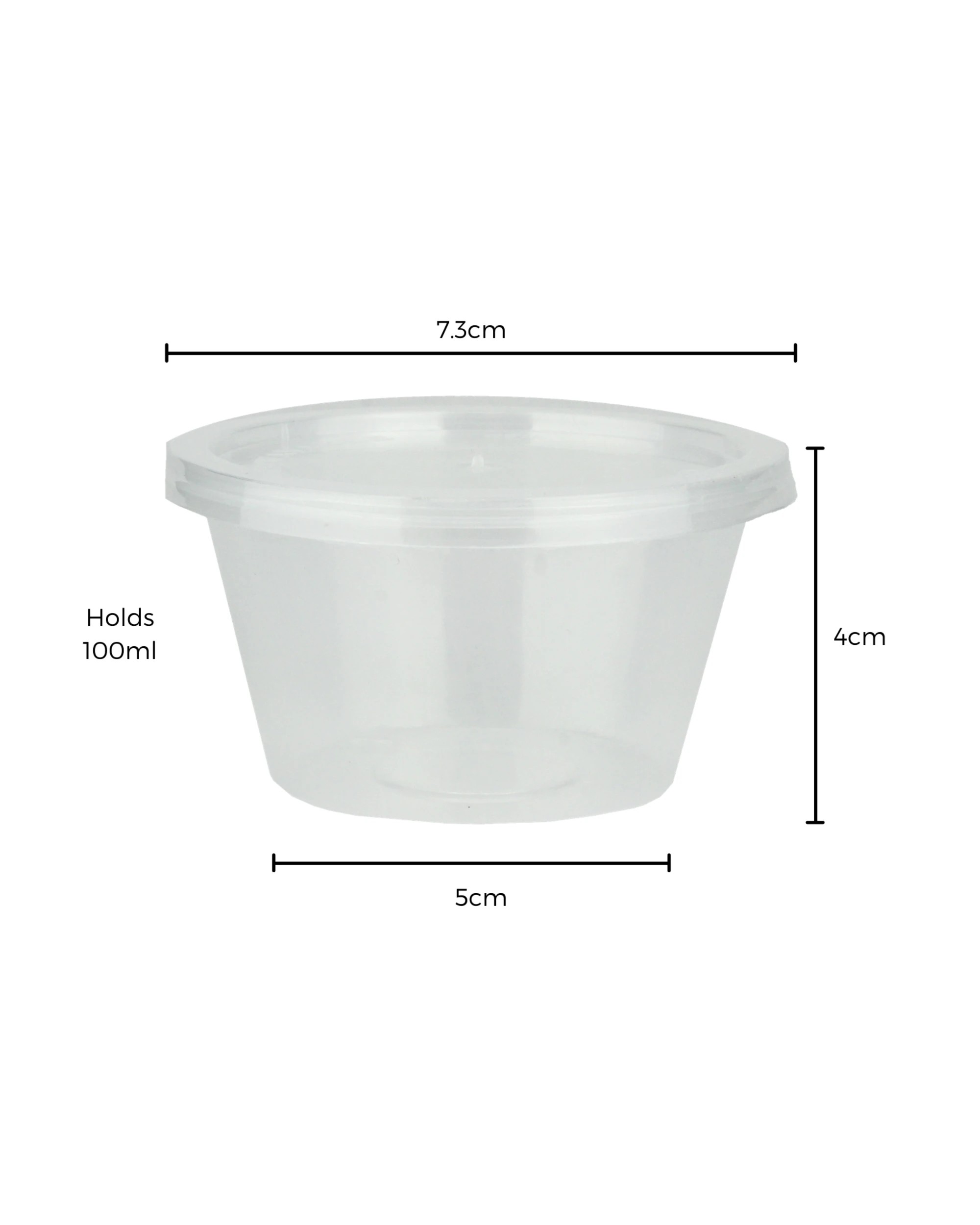 2 Spice Kitchen Multi-Purpose Plastic Containers With Lids 100ml Pack of 10, 2 of 2