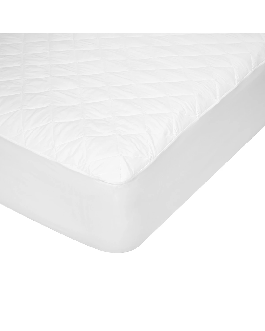 4 Cotton Top Fitted Mattress Protector - Queen Bed, White, 4 of 4