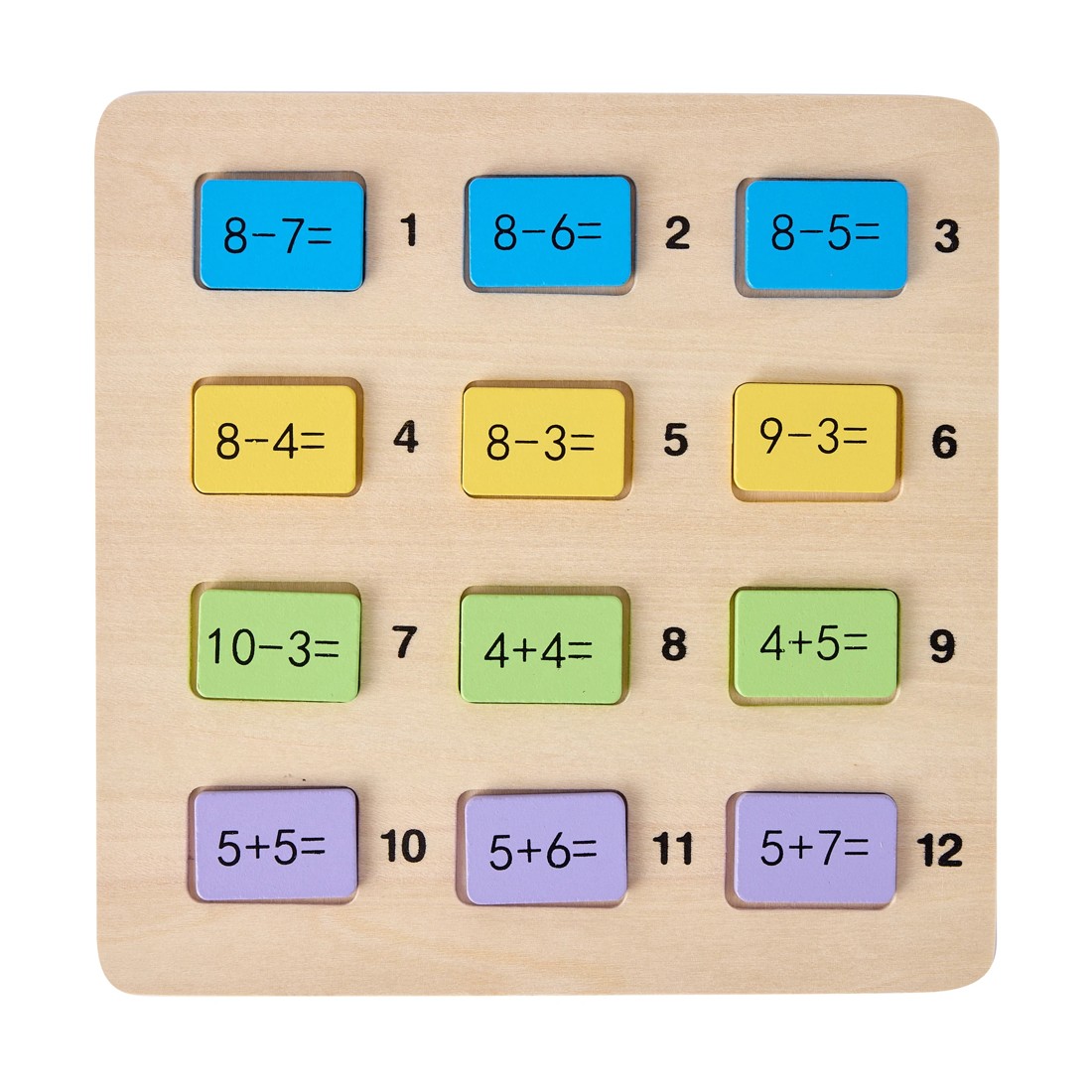 3 Wooden Maths Learning Game, 3 of 7