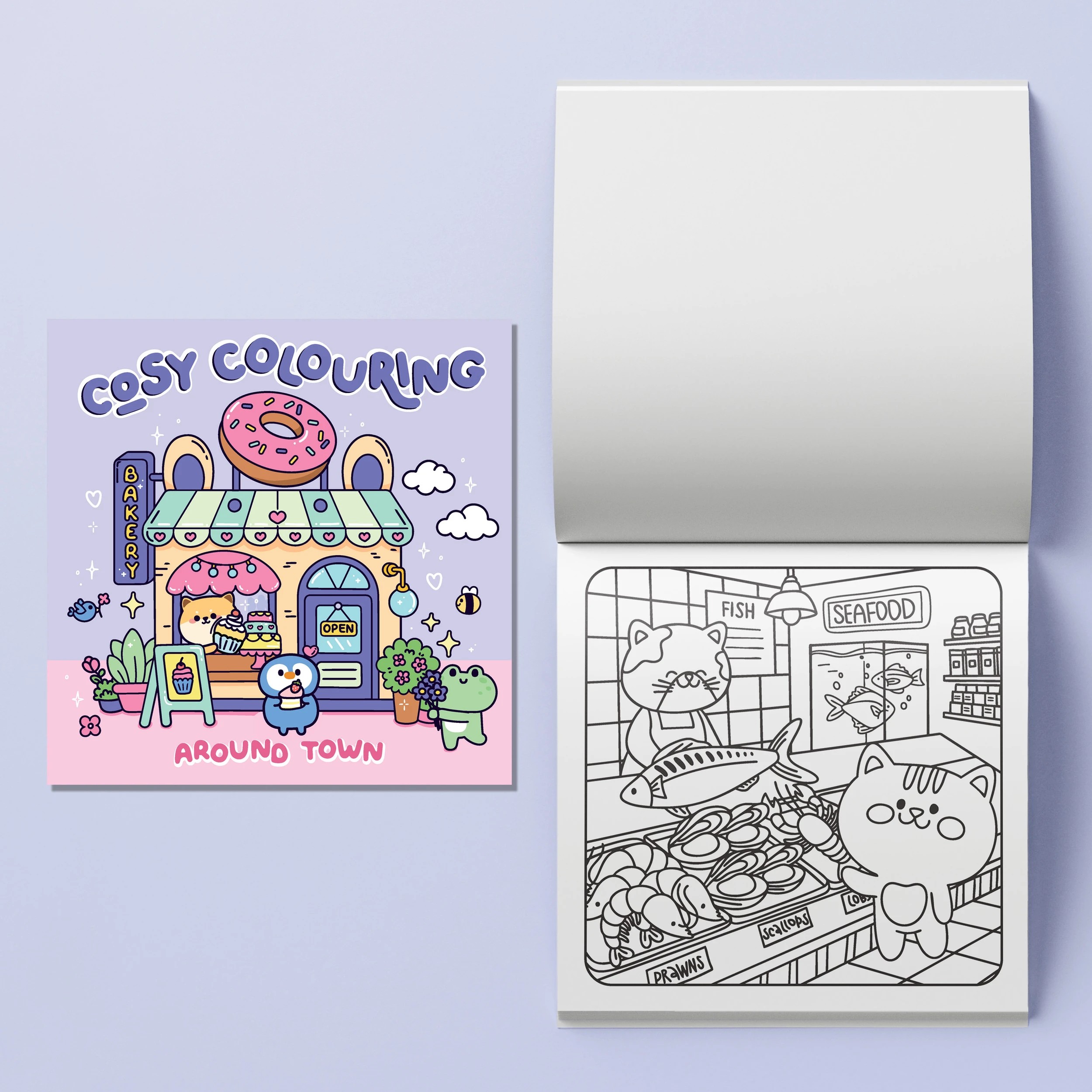 4 Art Maker Cosy Colouring Art Kit: Around Town - Book, 4 of 5