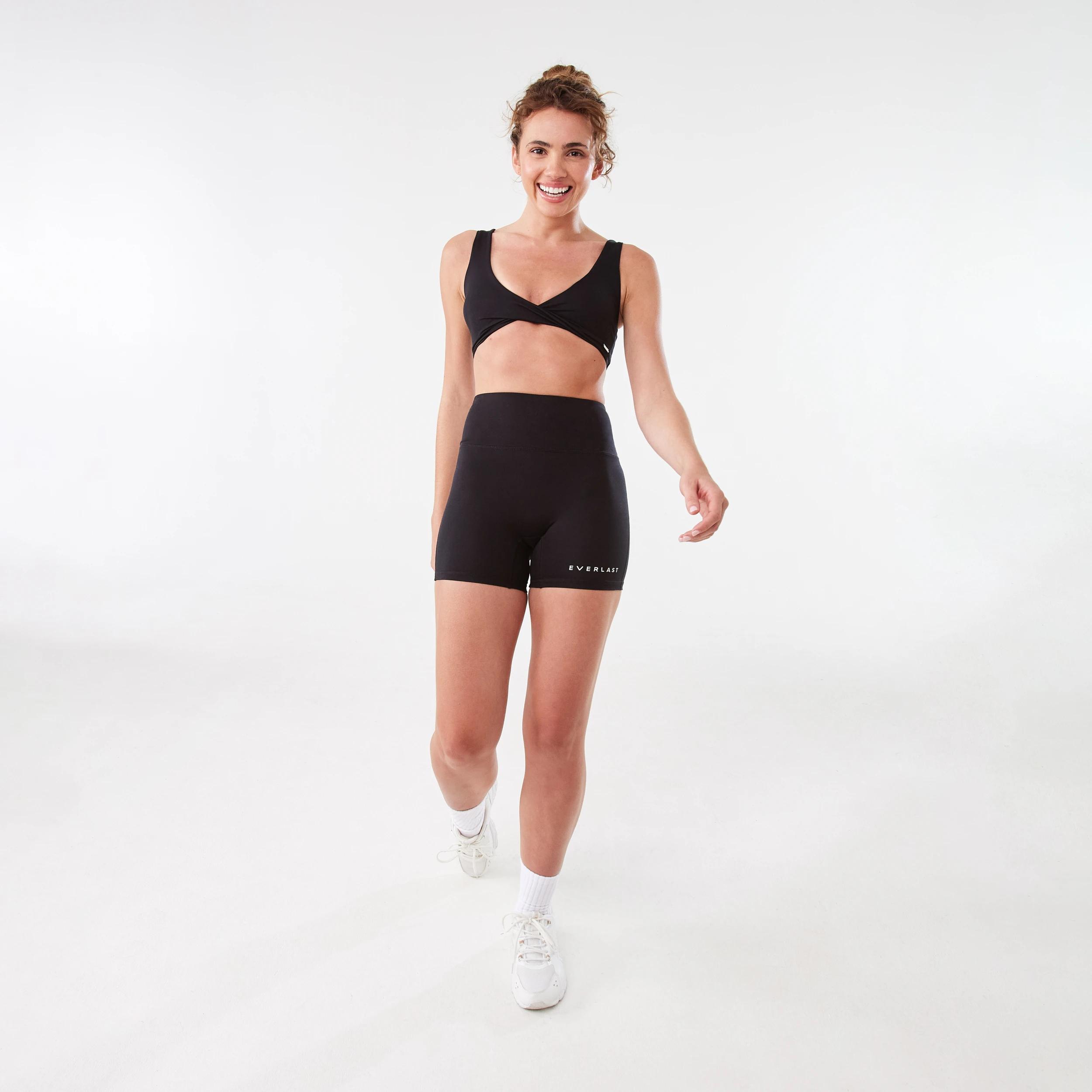 1 Everlast Womens Luxe Bike Shorts BLACK, 1 of 7