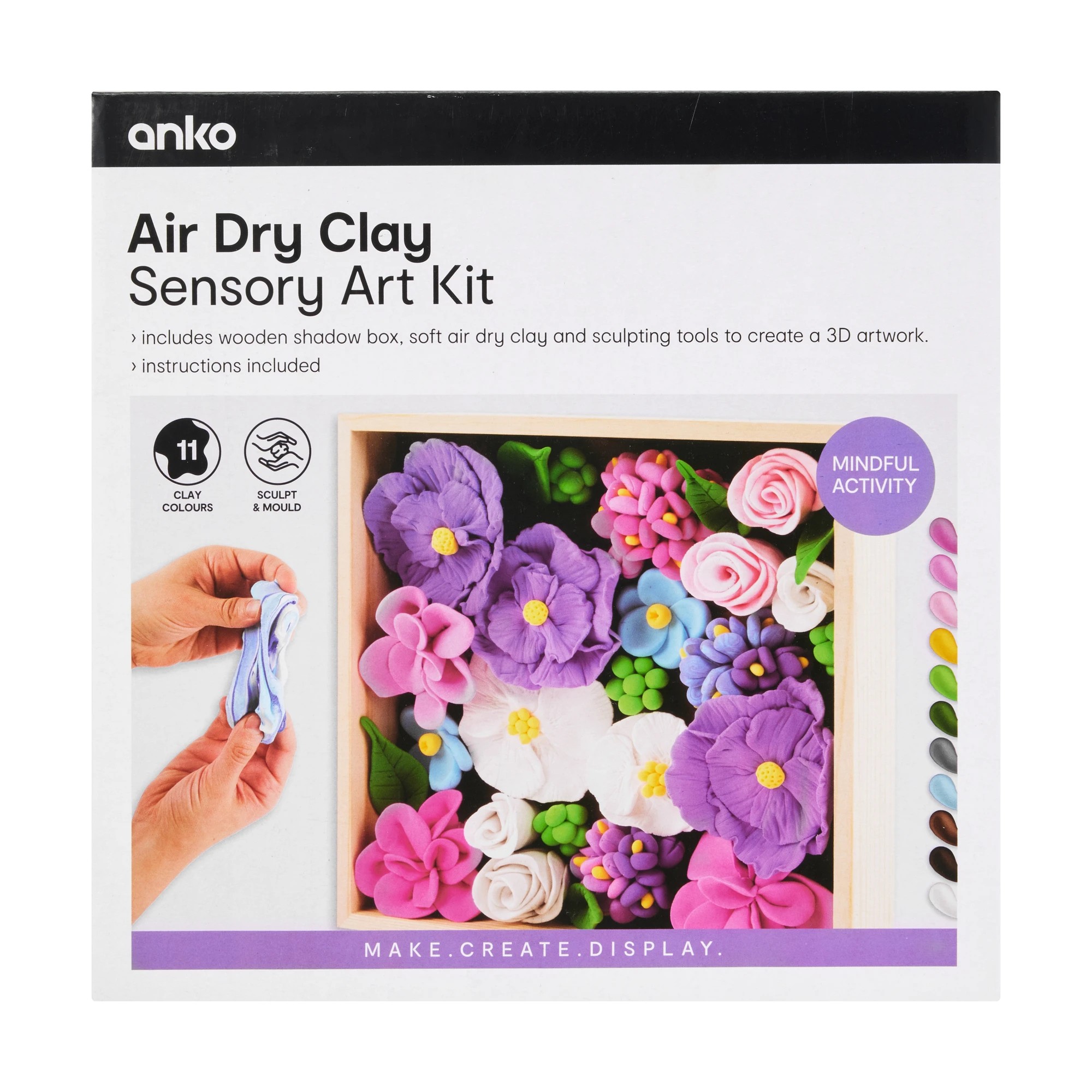 1 Air Dry Clay Sensory Art Kit - Flower, 1 of 8
