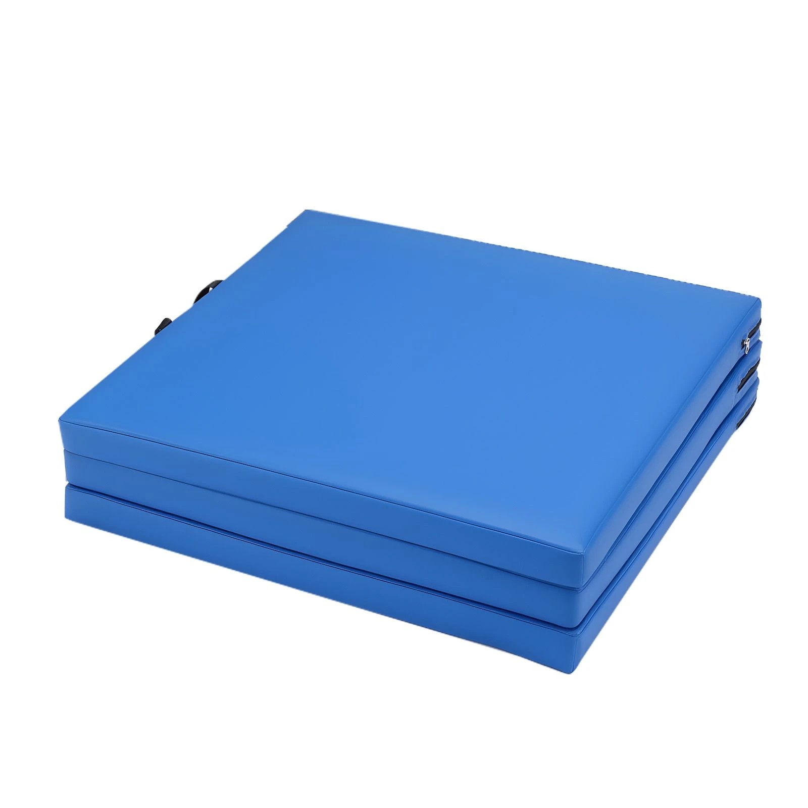5 Ausway Portable Folding Exercise Mat, Aerobic Training Fitness Workout Pad with Carry Handles, 180x60x5cm, 5 of 6