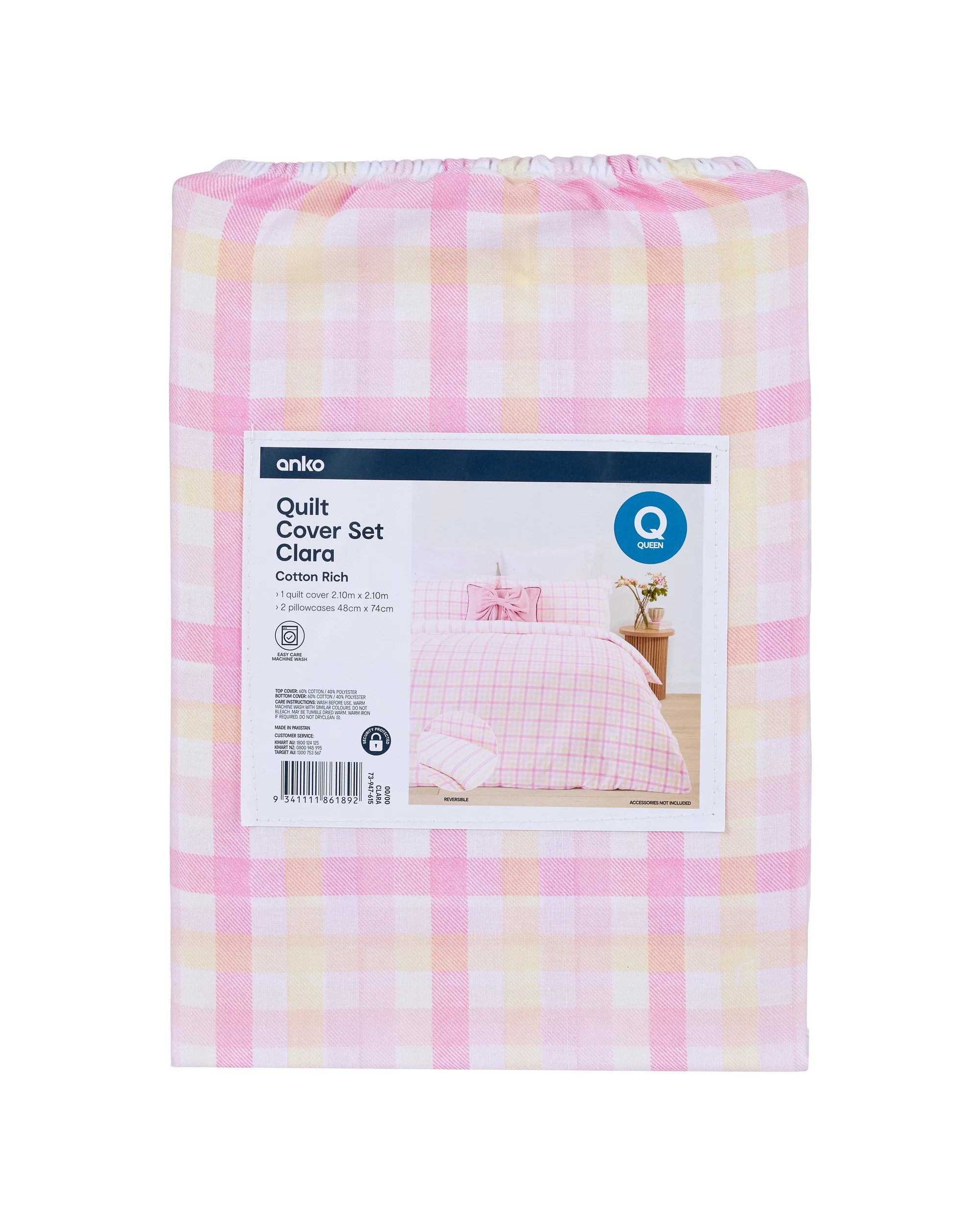 8 Clara Cotton Rich Reversible Quilt Cover Set - Queen Bed, 8 of 8