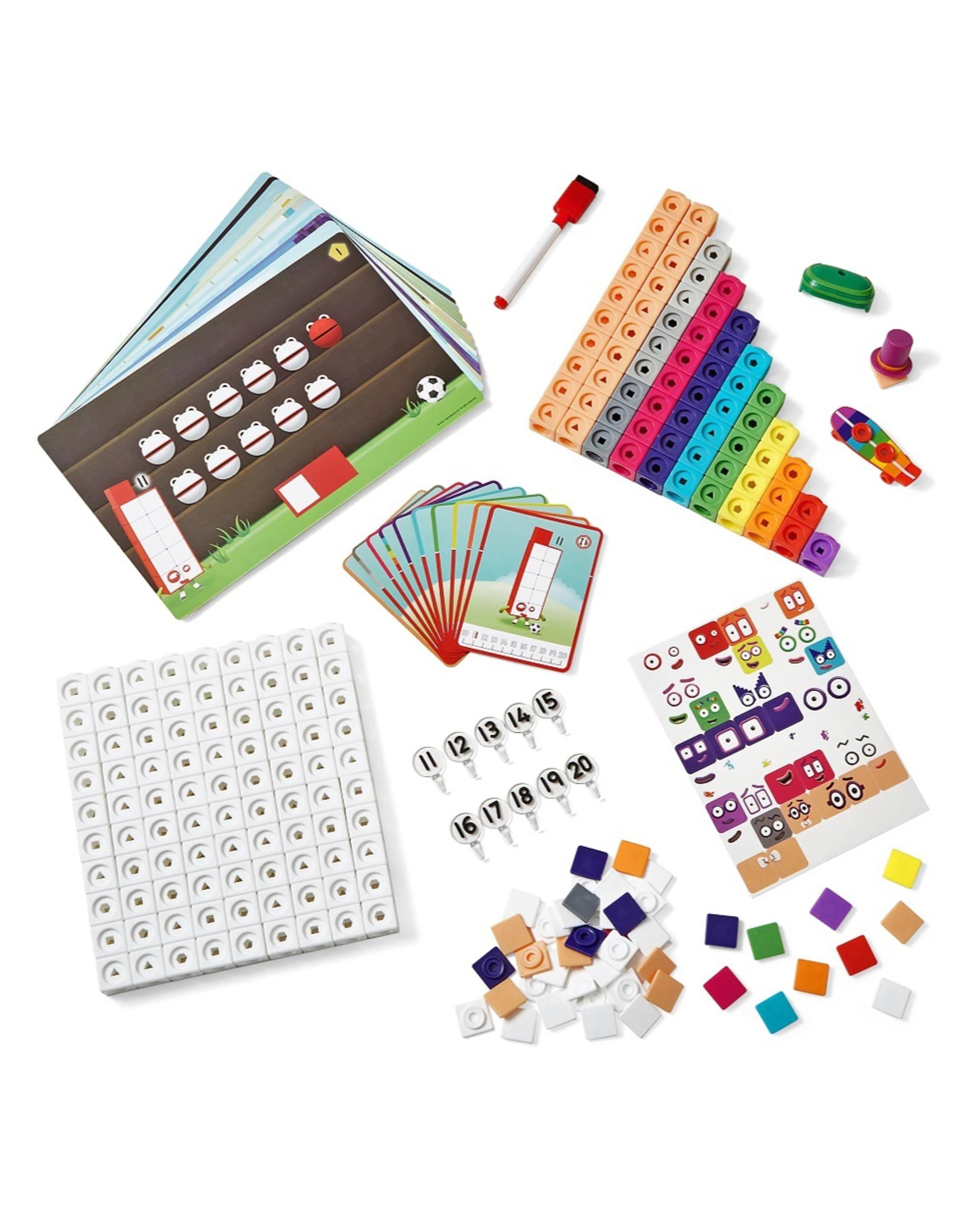 2 Hand2Mind NumberBlocks Mathlink Cubes Numberblocks 11-20 Activity Set, 2 of 3