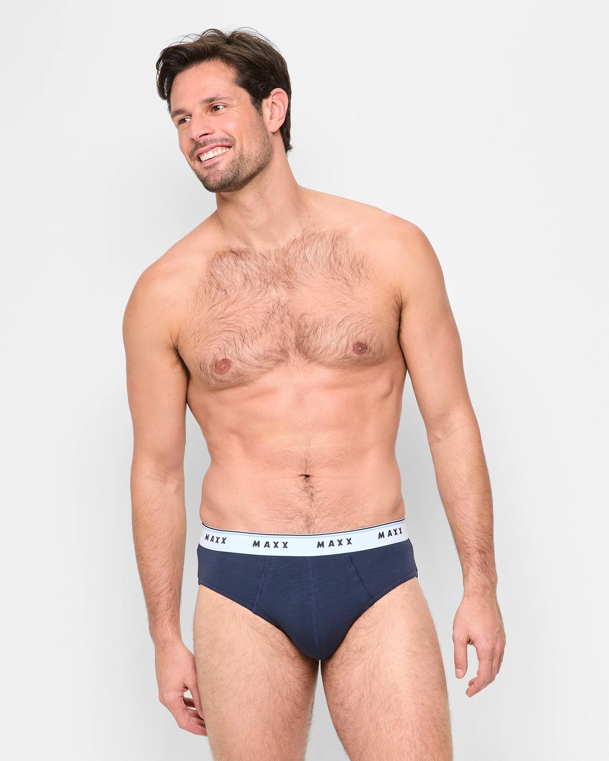 3 Mens Australian Cotton Blend Hipster Briefs 7 Pack - Maxx NAVY/BLUE/GREEN/RED/BROWN/VISTA BLUE/SLATE, 3 of 5