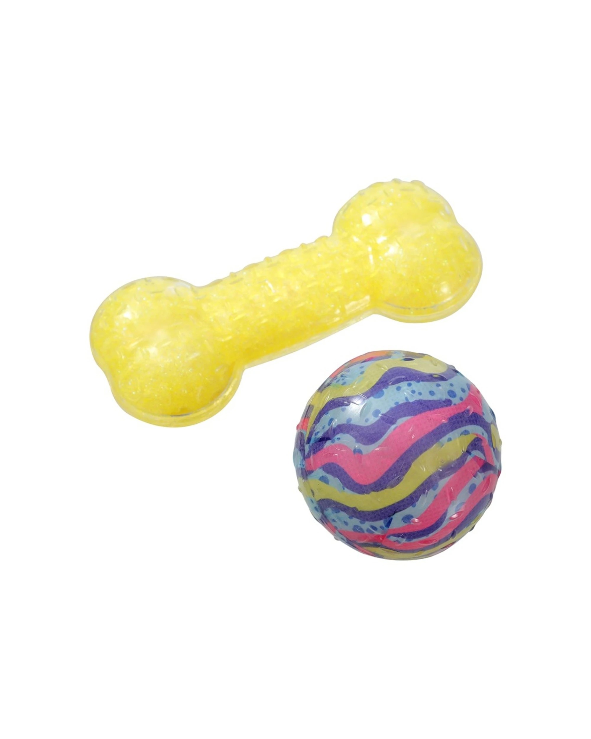 4 Paws & Claws 6x 2pc Dazzle Bone Printed Ball Pet Dog Toy Set - Assorted, 4 of 7