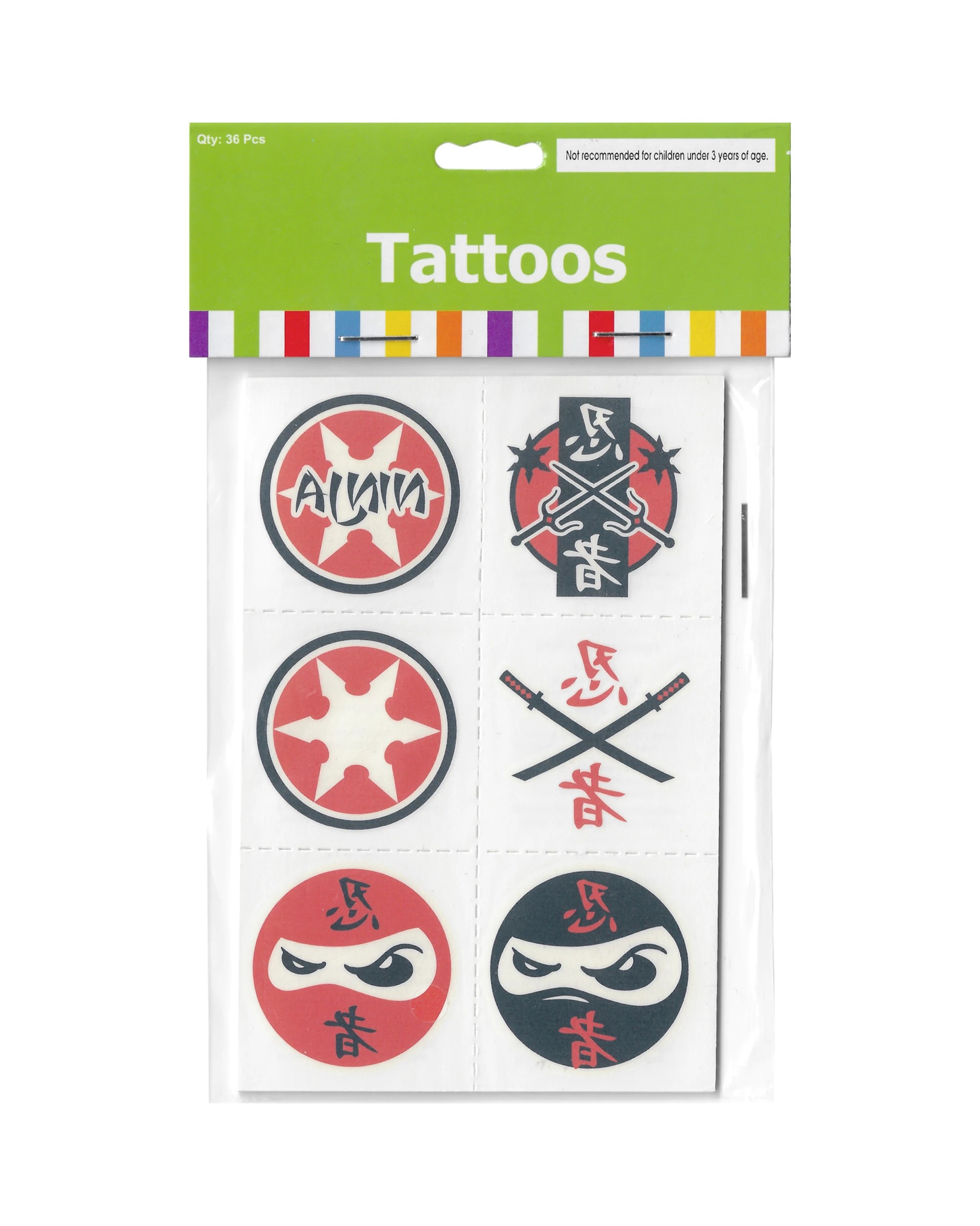 3 Partyrama Ninja Warrior Tattoos Pack of 36, 3 of 3